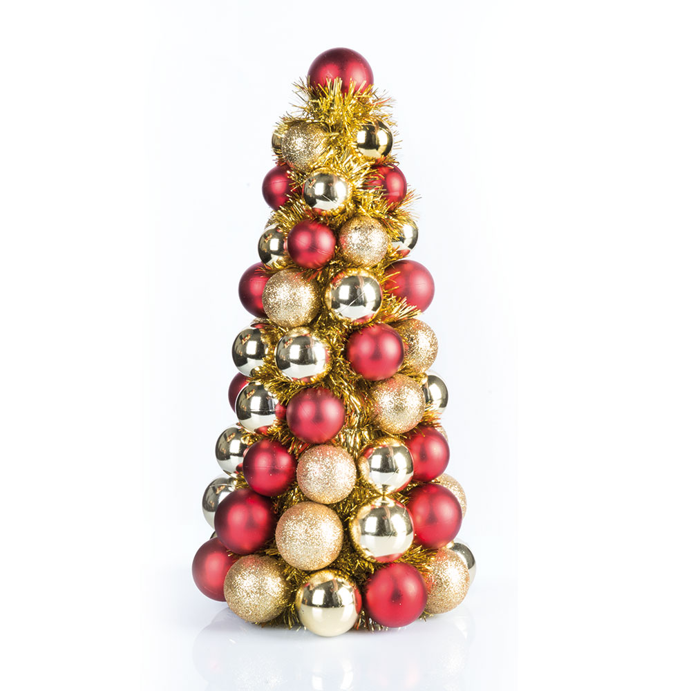 Centrotavola albero con palline, , large