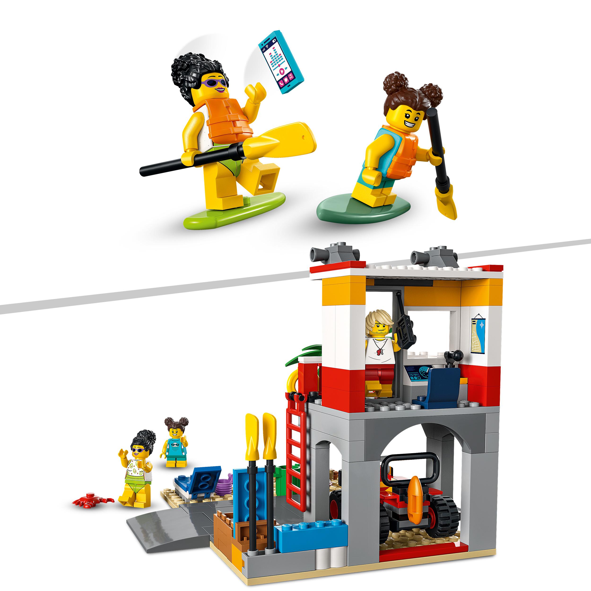 LEGO City Postazione del Bagnino, Set con ATV e Strada, Giocattoli Creativi, Ide 60328, , large