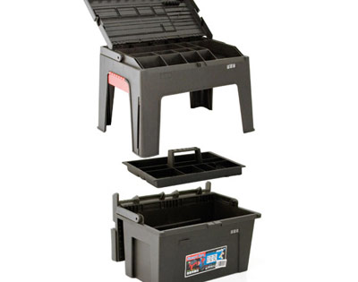 Sgabello con box porta attrezzi, , large