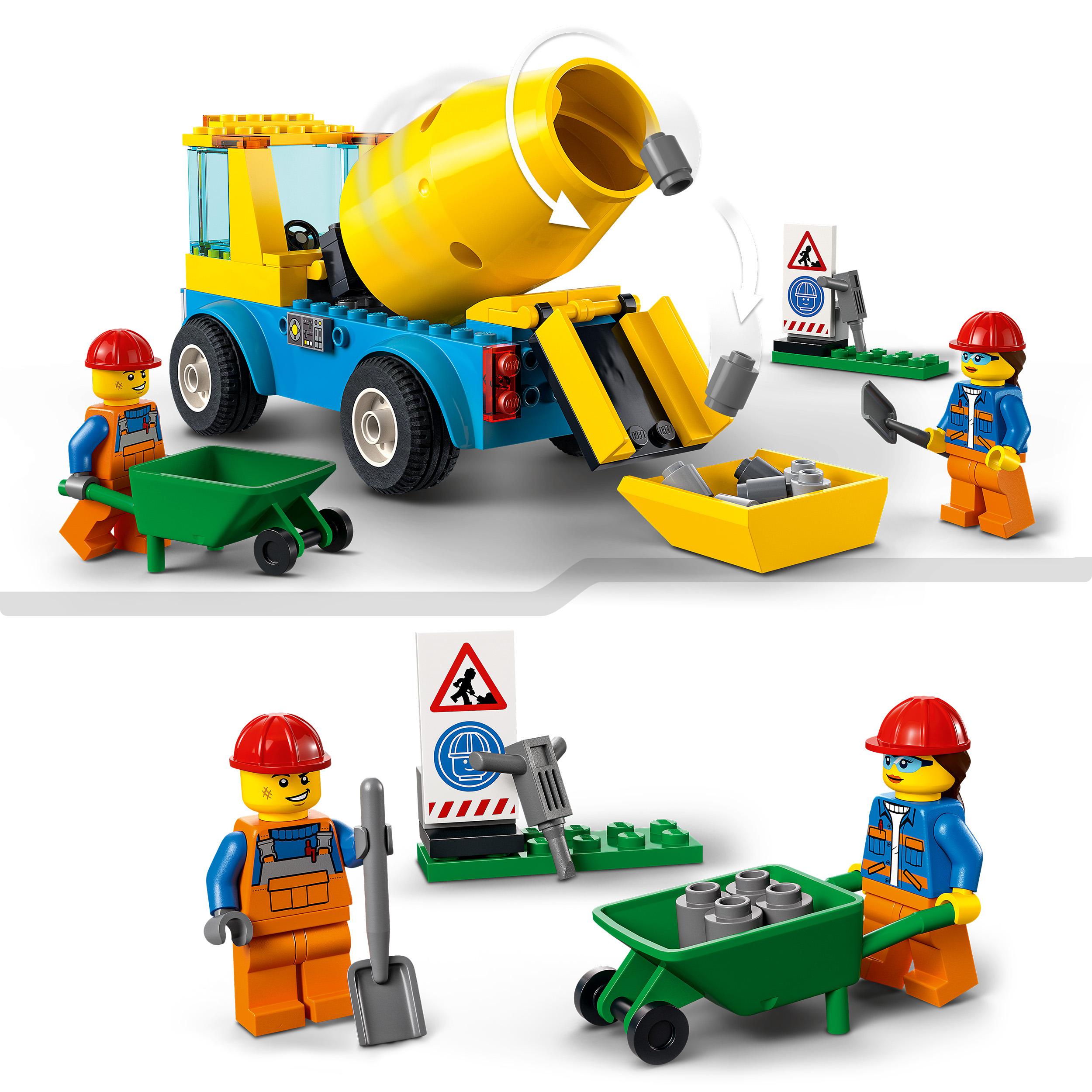 LEGO City Great Vehicles Autobetoniera, Camion Giocattolo, Giochi per Bambini da 60325, , large
