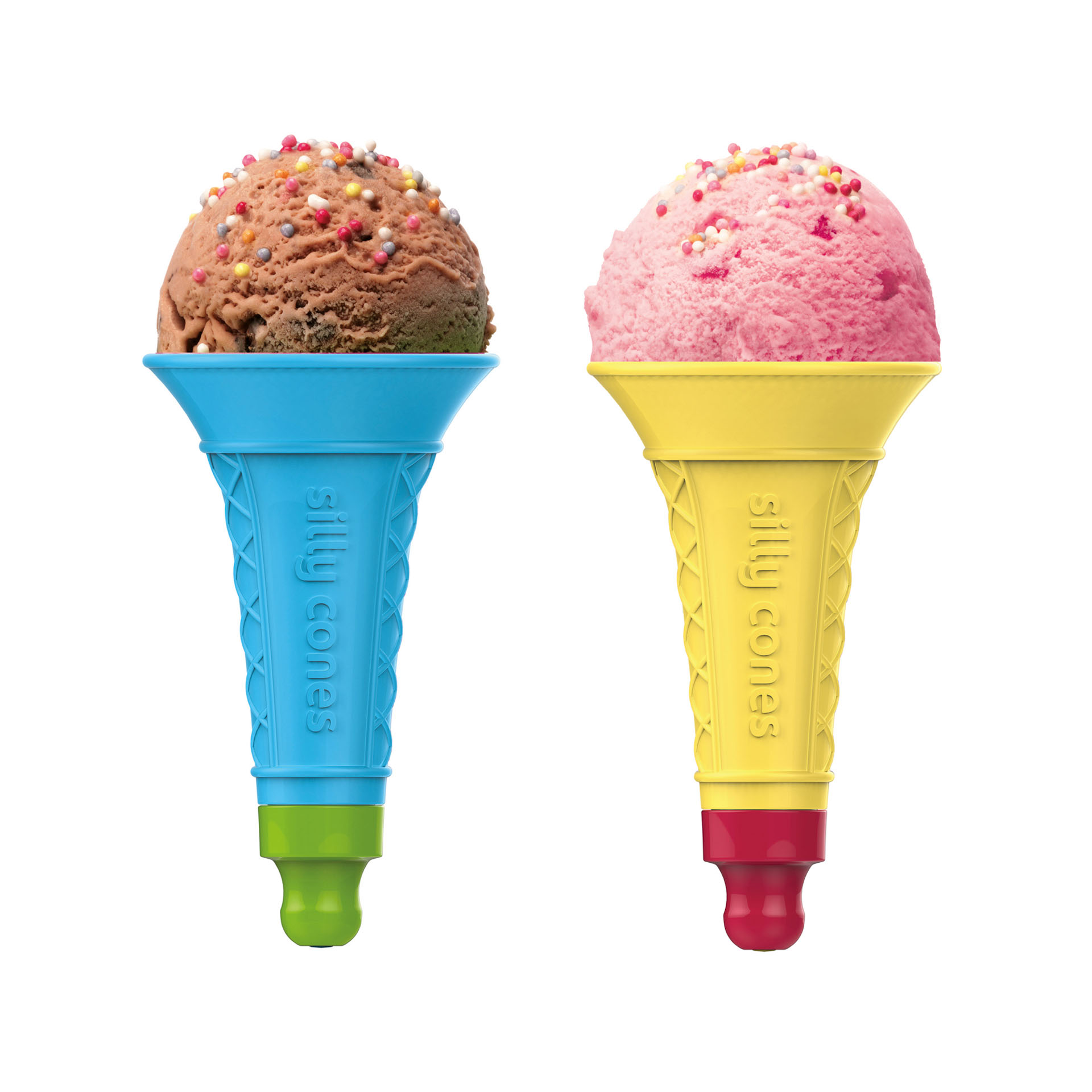 Cono gelato in silicone riutilizzabile set da 2, , large