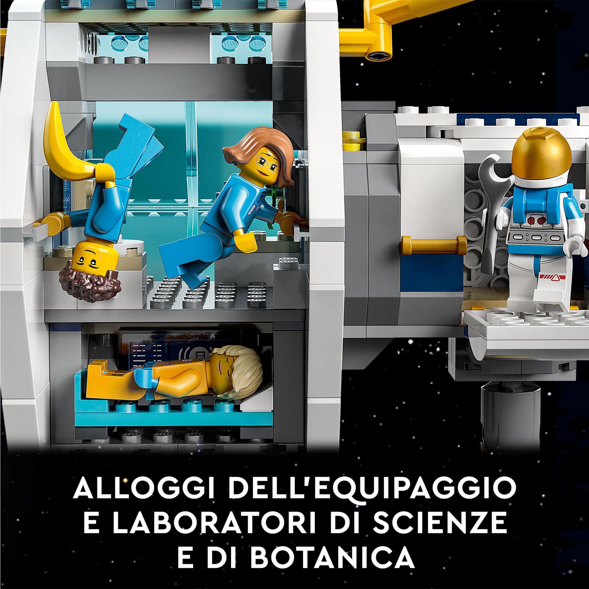 LEGO 60349 City Stazione Spaziale Lunare, Giocattoli Ispirati alla NASA, 5 Minif 60349, , large