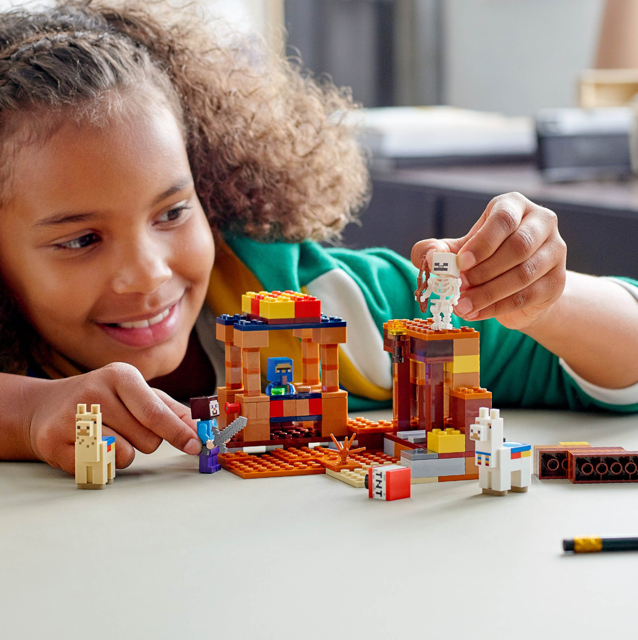 LEGO Minecraft Il Trading Post, Set da Costruzione con Figure di Steve, Scheletr 21167, , large