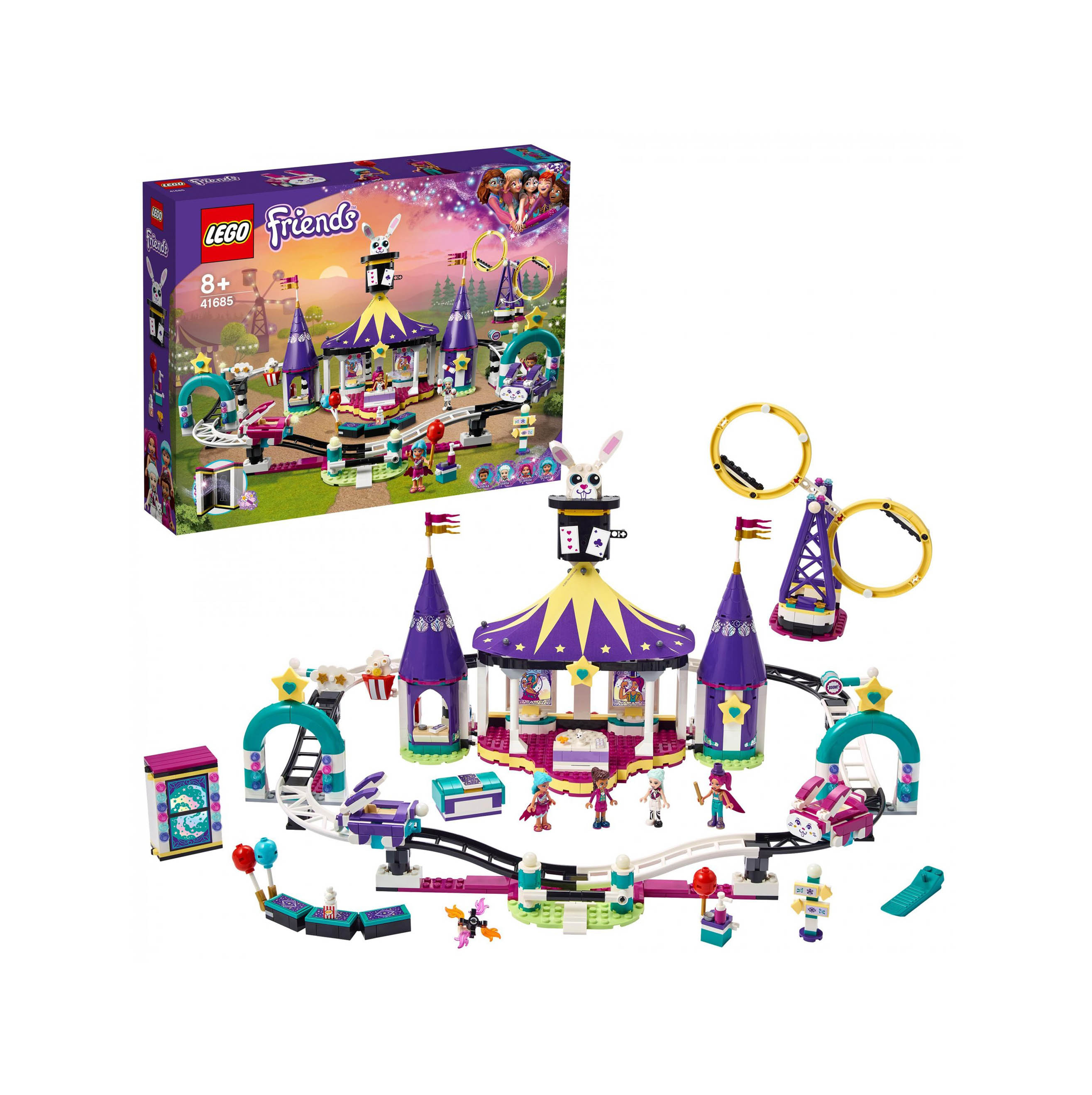 LEGO Friends Le Montagne Russe del Luna Park Magico, Set di Costruzioni per Bamb 41685, , large