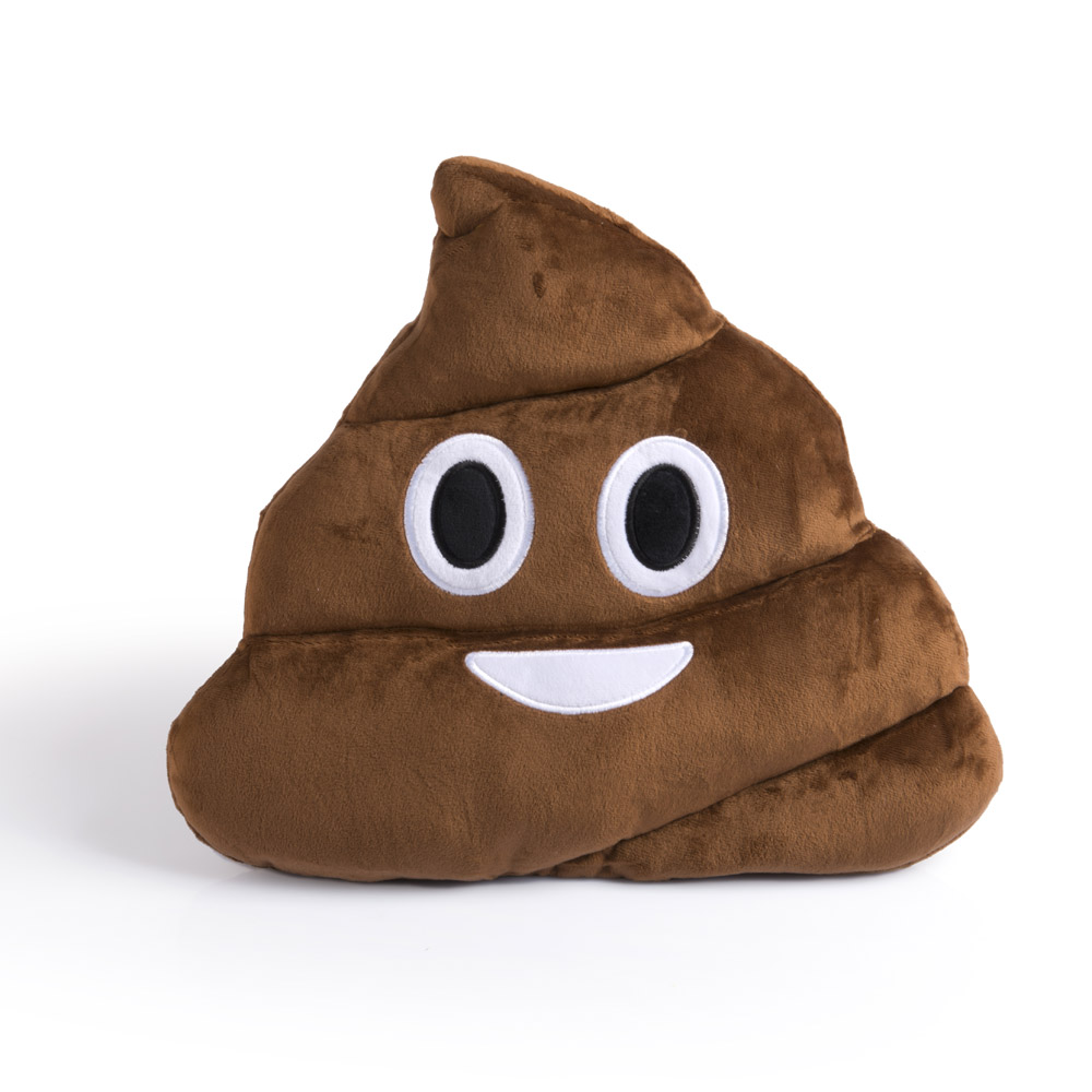 Cuscino emoticon occhiolino poo face, , large