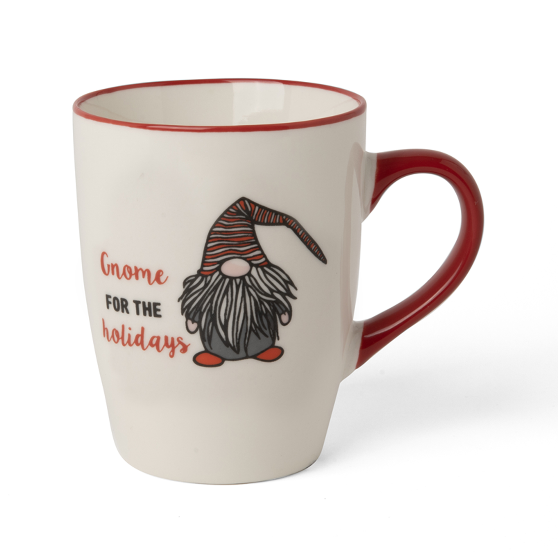 Tazza Natalizia In Ceramica "gnome Place Like Home" - Scritta Grande, , large