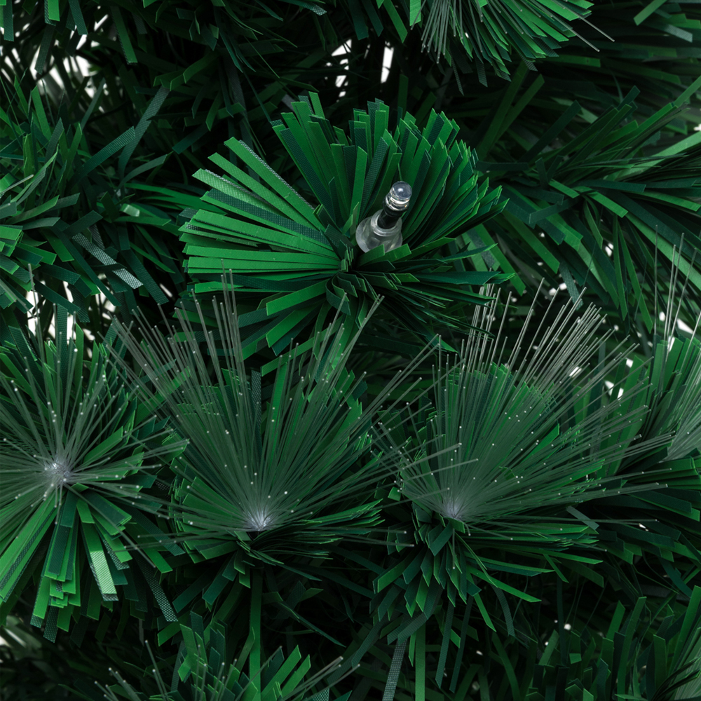 Albero di Natale con luci in fibra ottica, , large