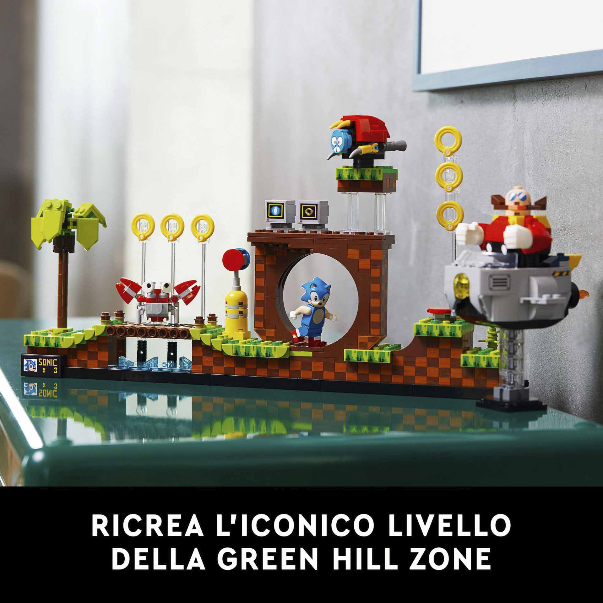 LEGO Ideas Sonic the Hedgehog - Green Hill Zone, Modello da Costruire per Adulti 21331, , large