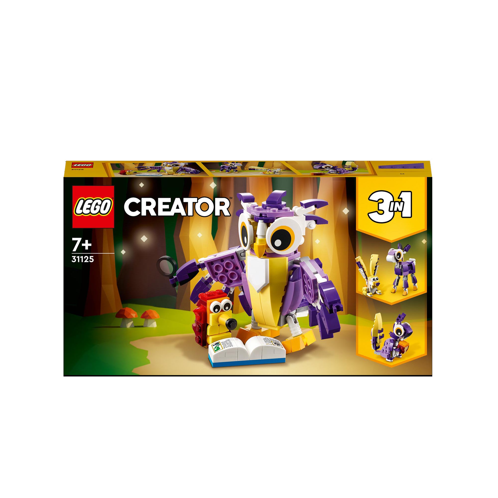 LEGO 31125 Creator 3in1 Creature della Foresta Fantasy, Set con Animali Giocatto 31125, , large