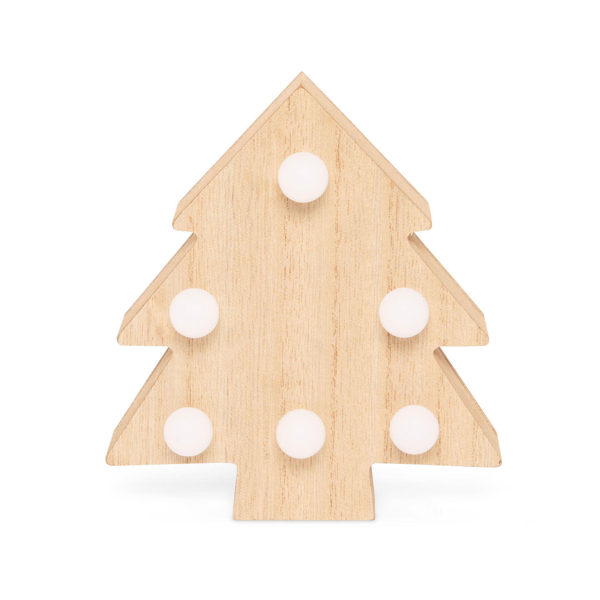 Abete in legno con luci LED, , large