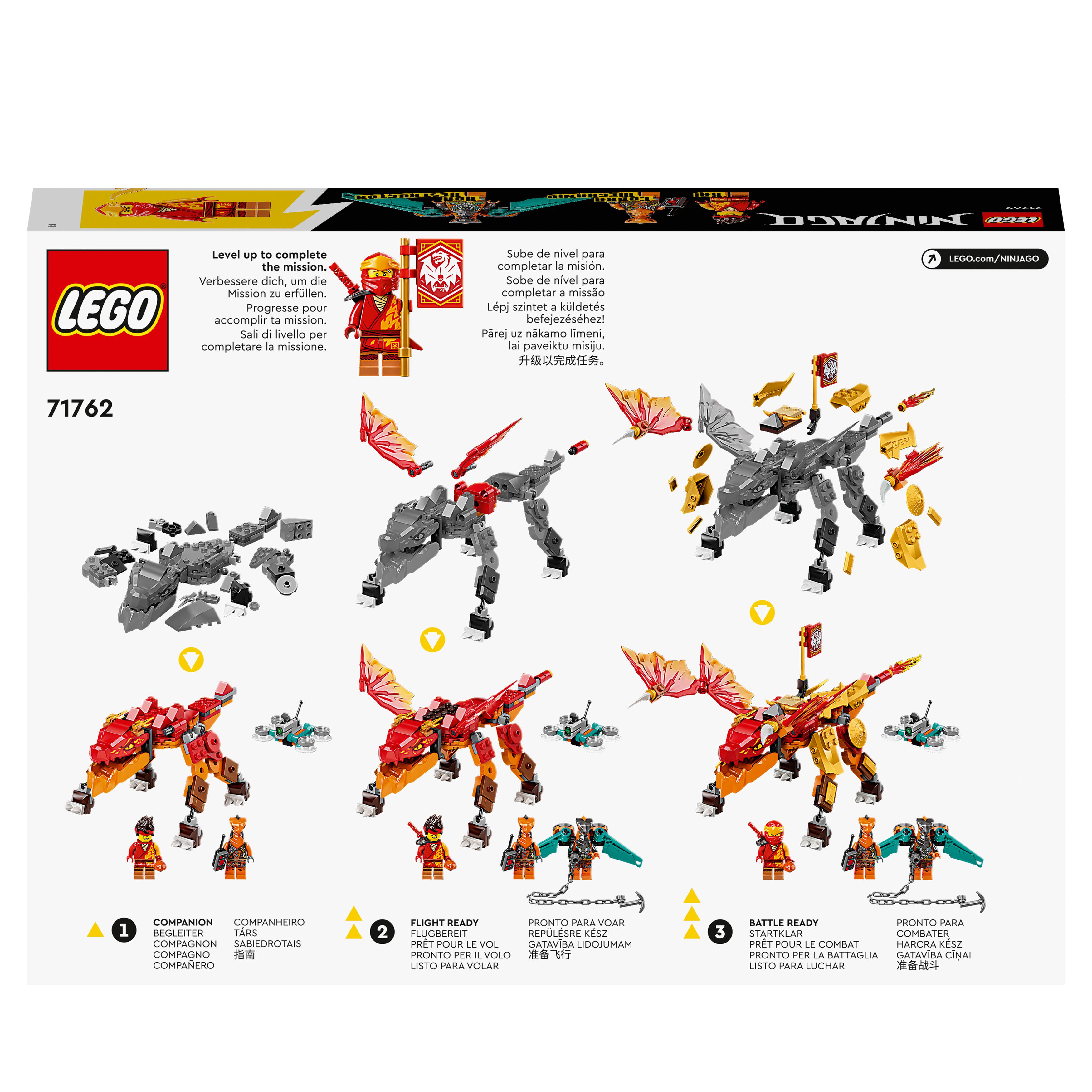LEGO NINJAGO Dragone del Fuoco di Kai - EVOLUTION, Set per Bambini di 6 Anni con 71762, , large