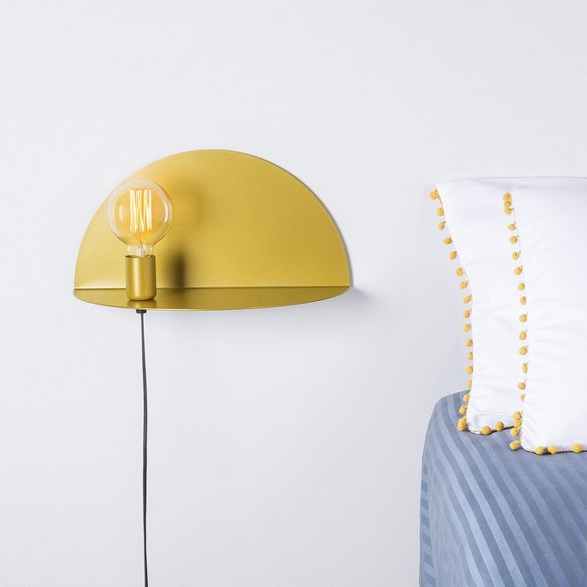 HOMEMANIA Lampada a Parete Shelfie, oro, , large