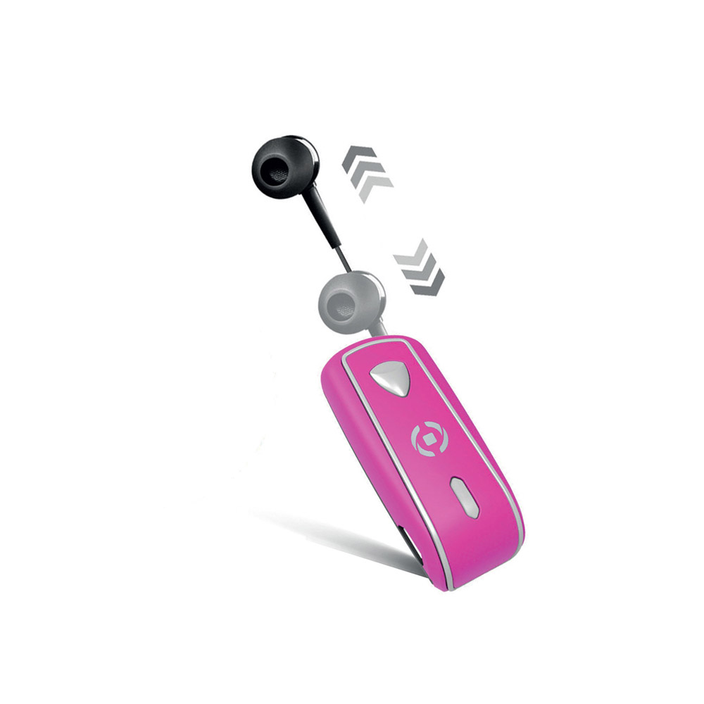 Auricolare Bluetooth con clip e cavo riavvolgibile, , large