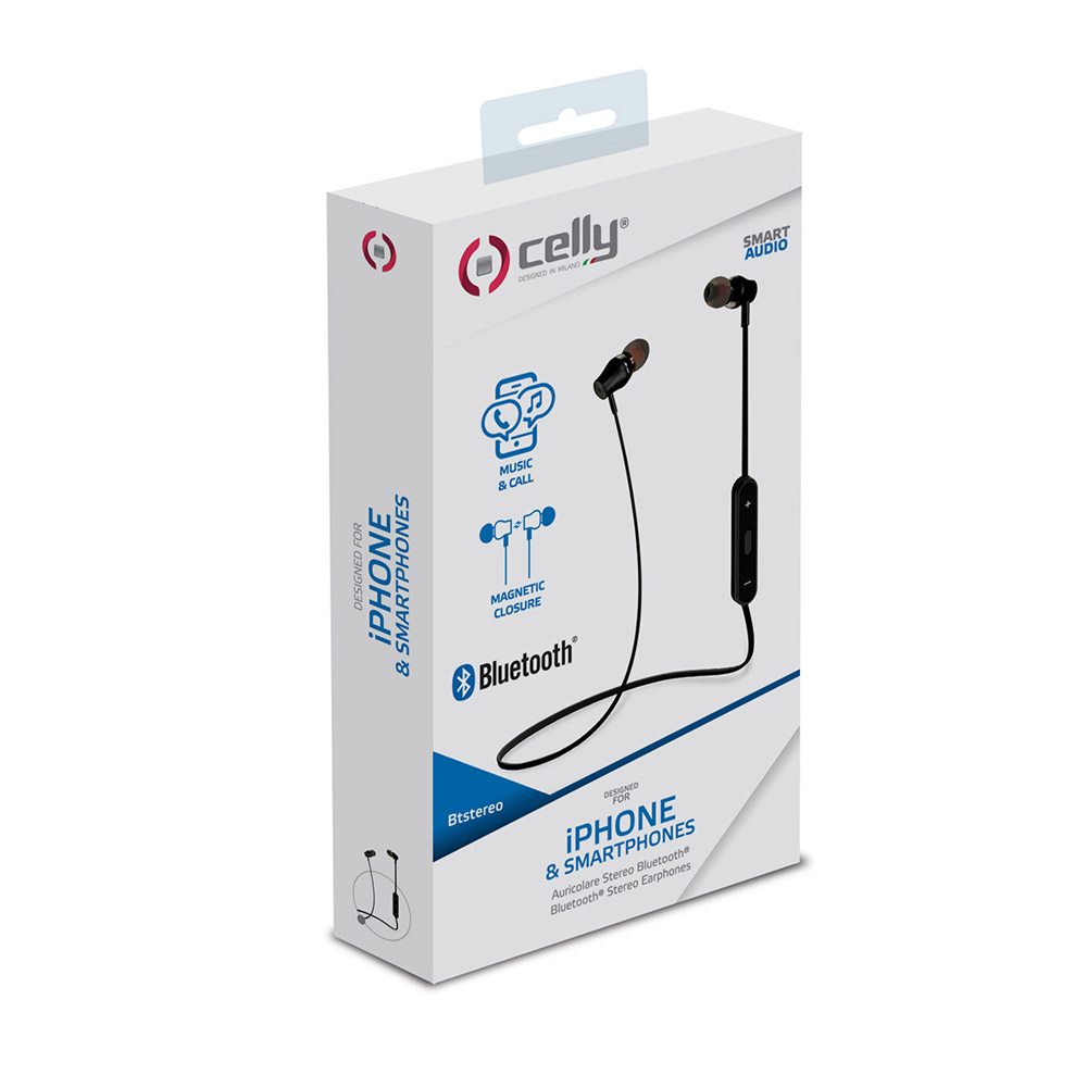 Auricolare stereo Bluetooth con cavo antigroviglio Celly