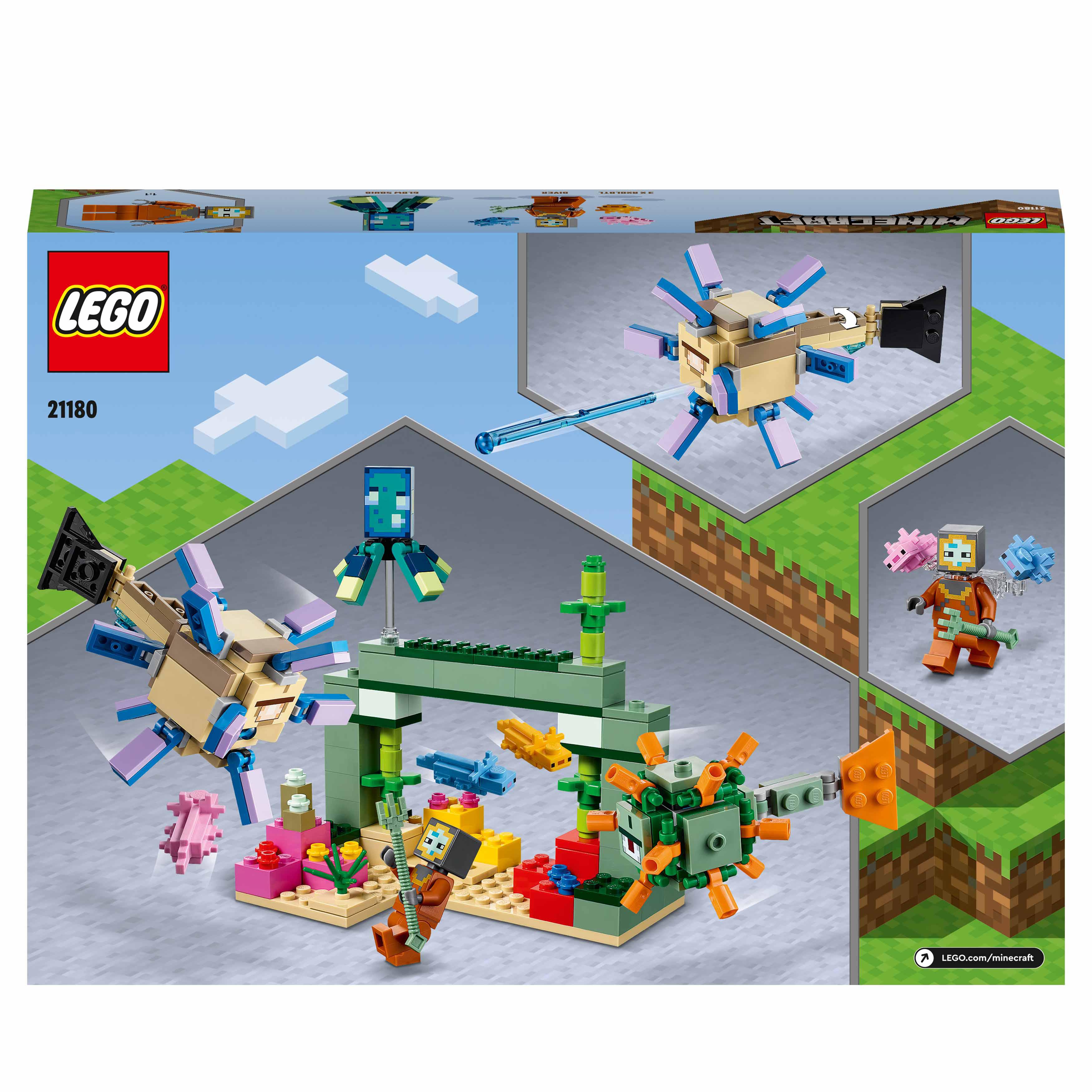 LEGO Minecraft La Battaglia del Guardiano, Avventura Subacquea, Set da Costruzio 21180, , large