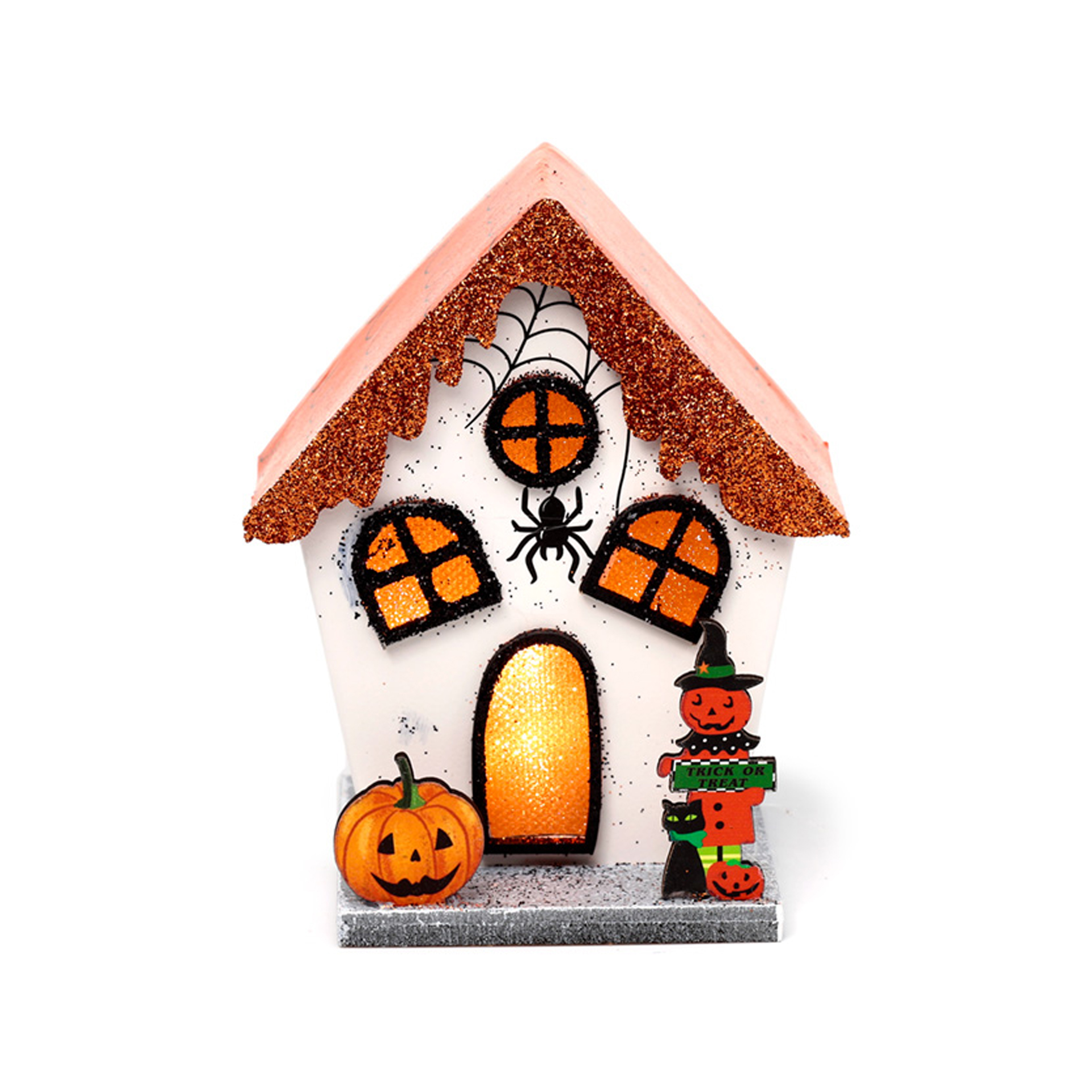Decorazione Halloween Casetta Luminosa - Zucche, , large