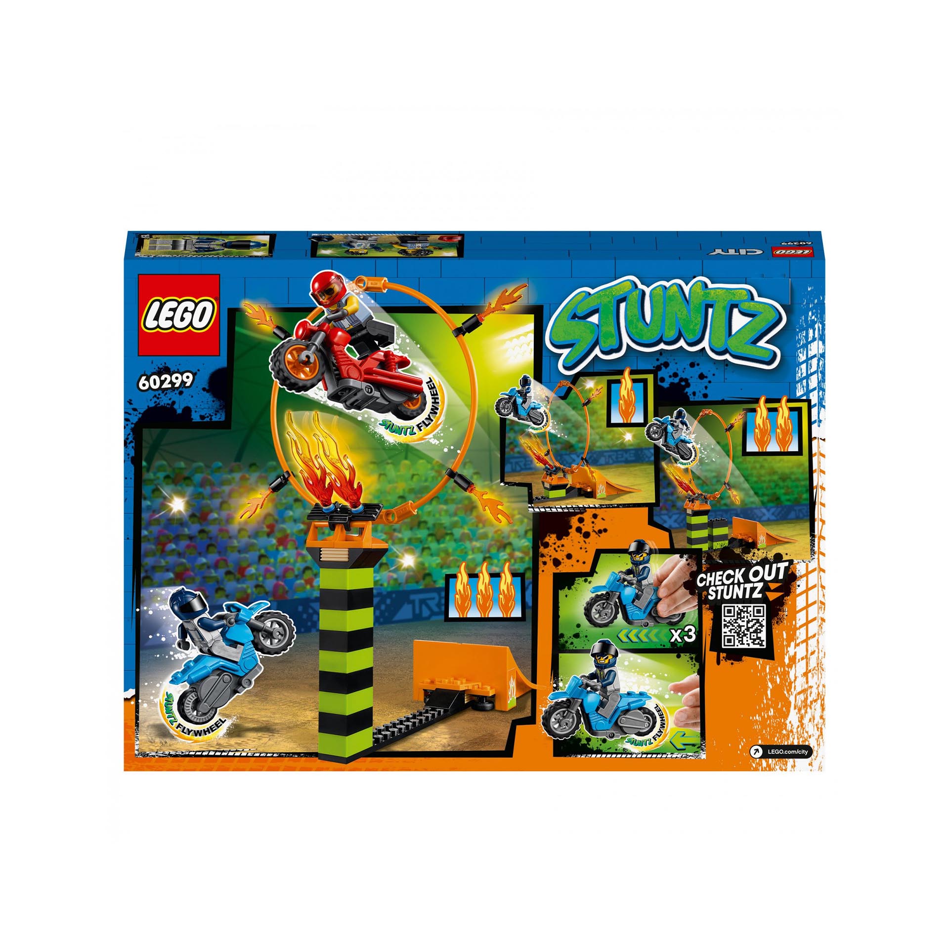LEGO City Stuntz Competizione Acrobatica, Set con 2 Moto Giocattolo con Meccanis 60299, , large