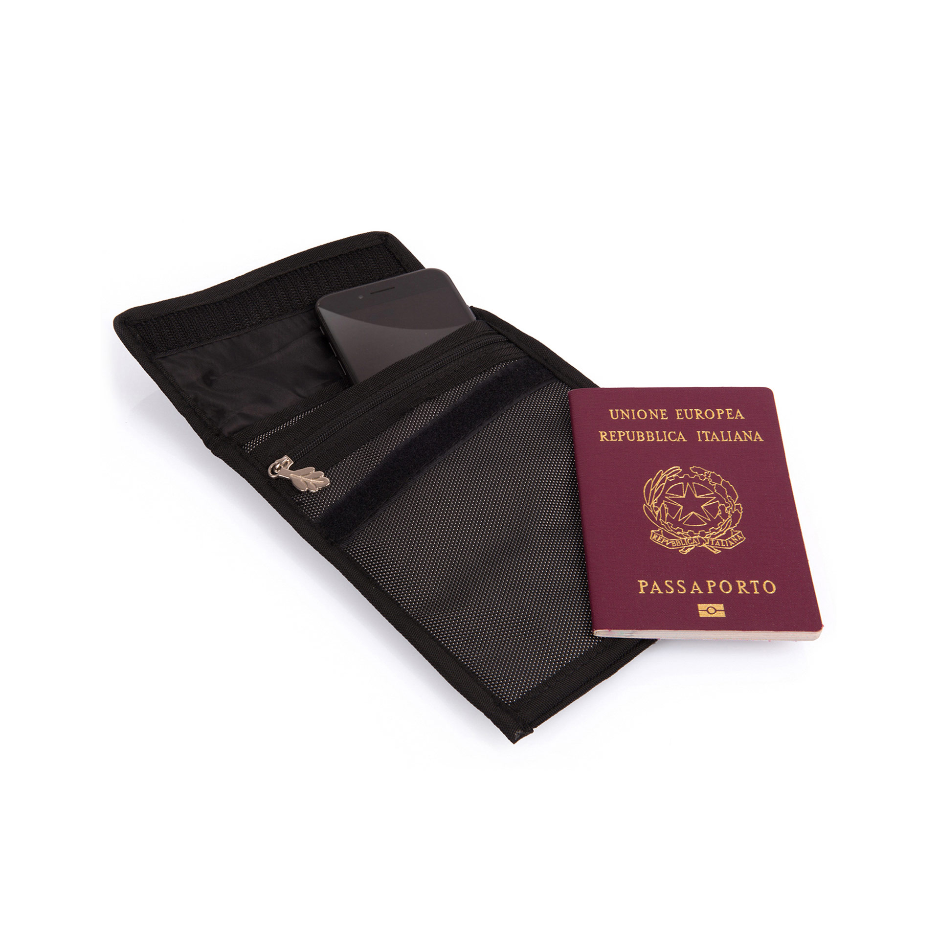 Borsello porta documenti da viaggio con protezione RFID