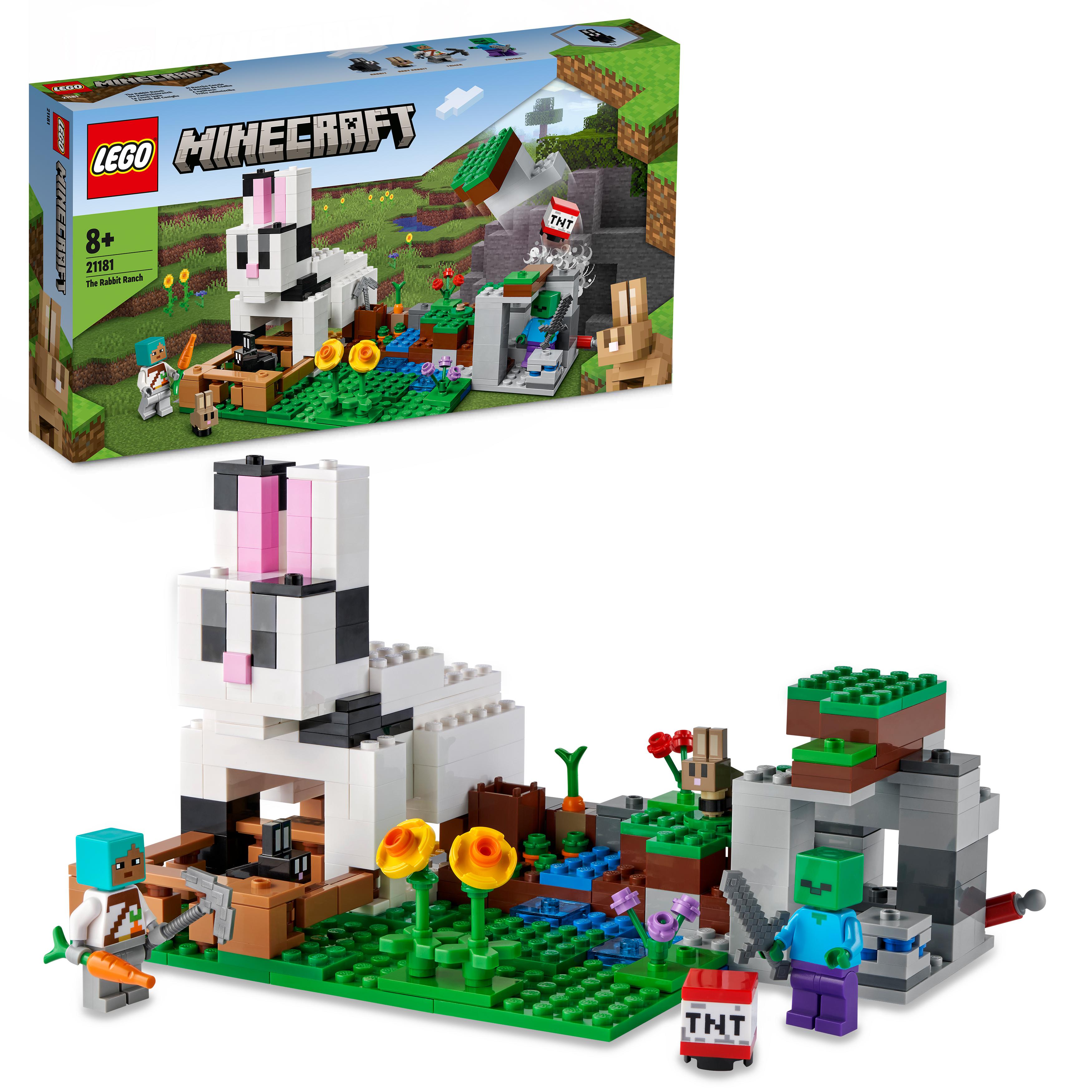 LEGO Minecraft Il Ranch del Coniglio, Giochi per Bambini e Bambine di 8 Anni con 21181, , large