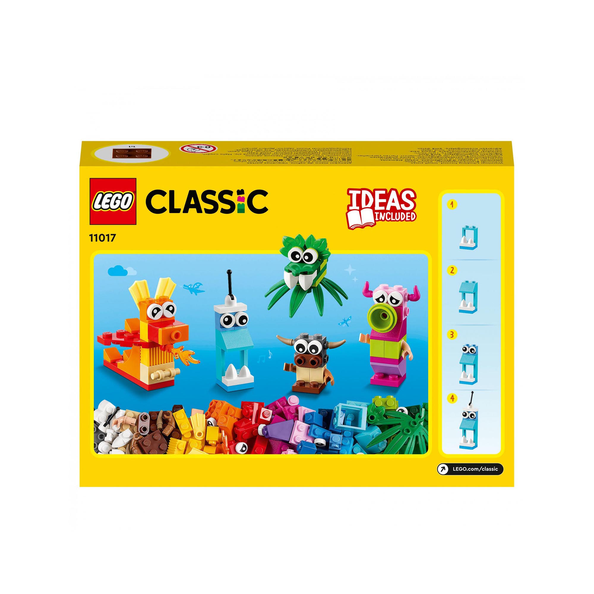 LEGO 11017 Classic Mostri Creativi, Giochi Educativi per Bambini dai 4 Anni in s 11017, , large