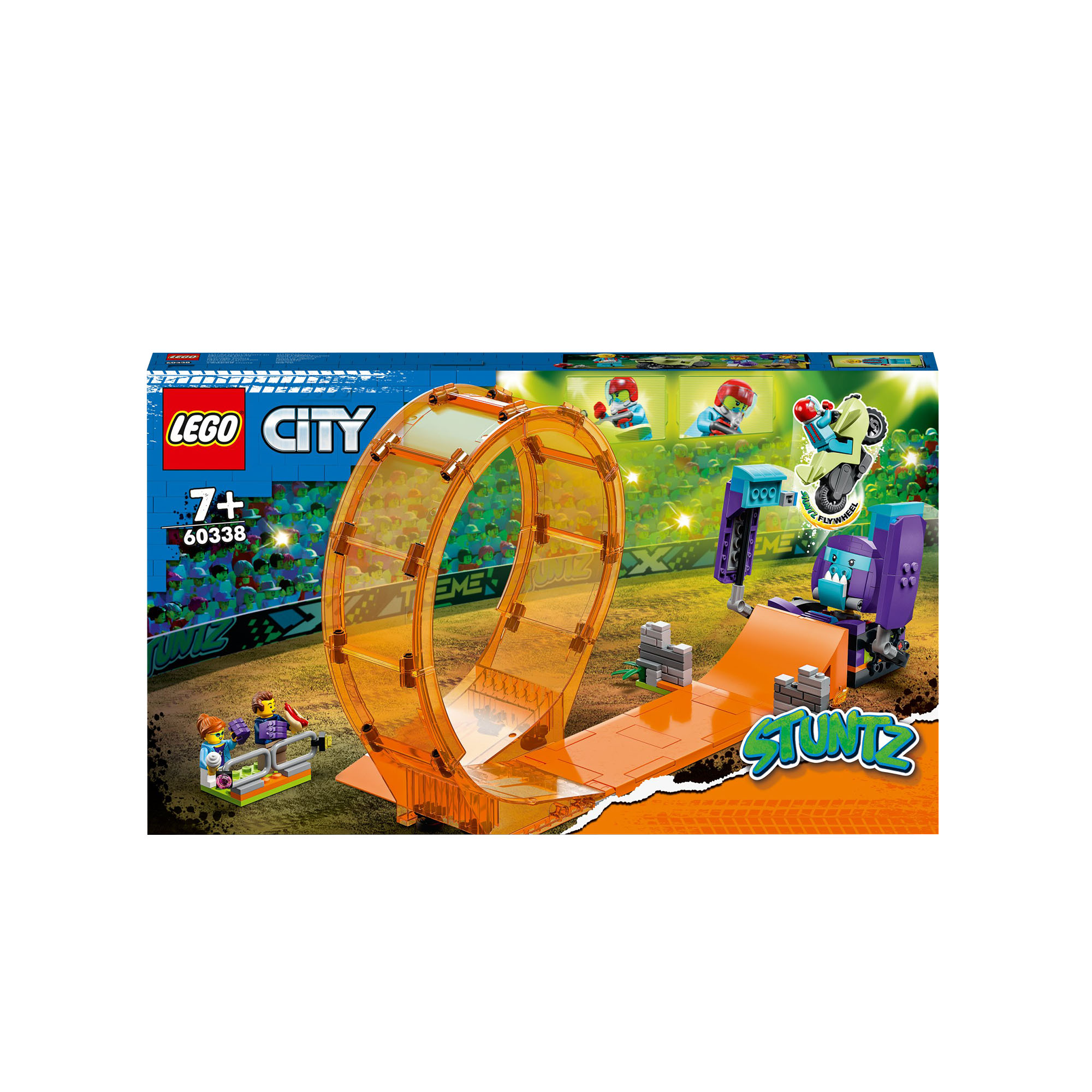 LEGO City Stuntz Giro della Morte dello Scimpanzé, Moto Giocattolo Carica e Vai 60338, , large
