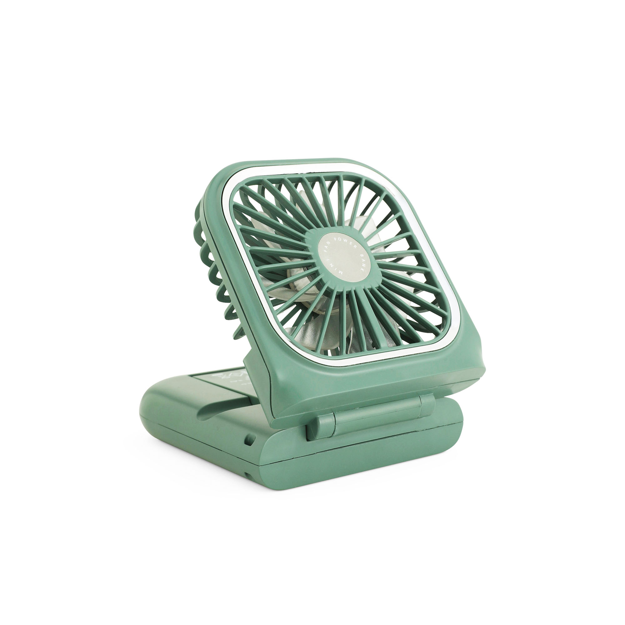 Mini ventilatore portatile ricaricabile con power bank, , large