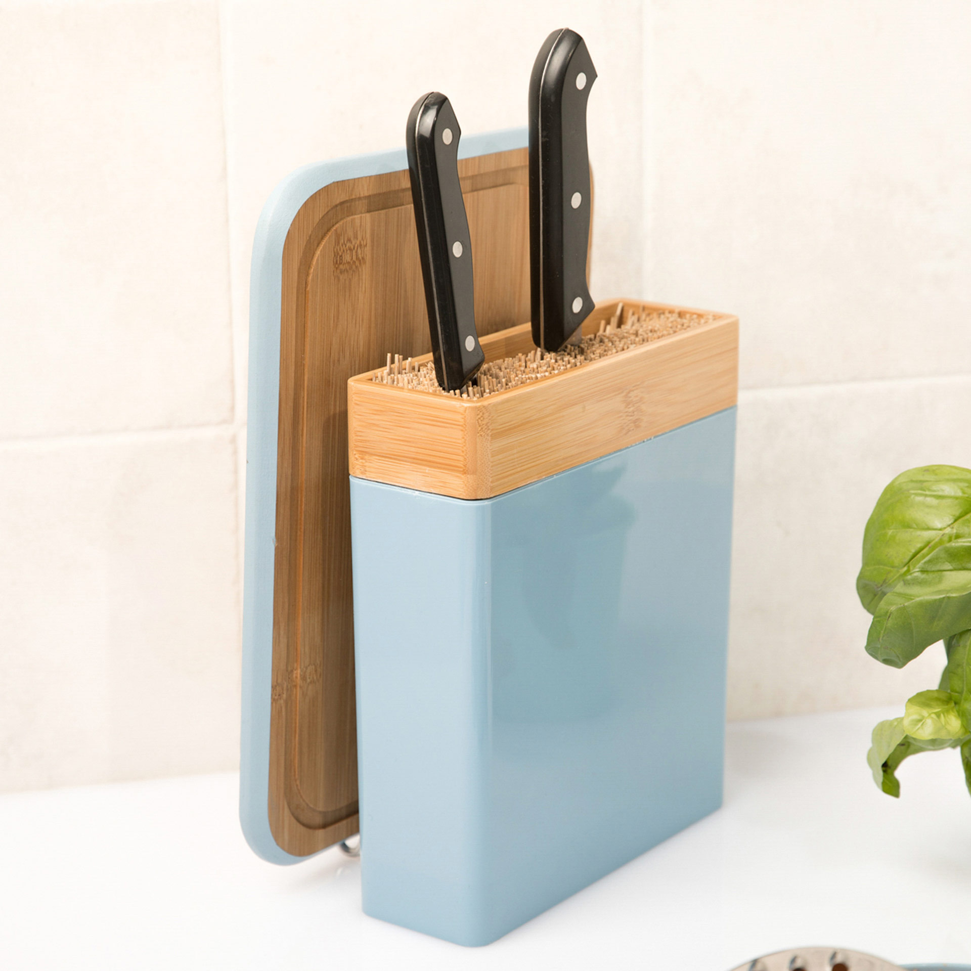 Ceppo portacoltelli con tagliere, , large