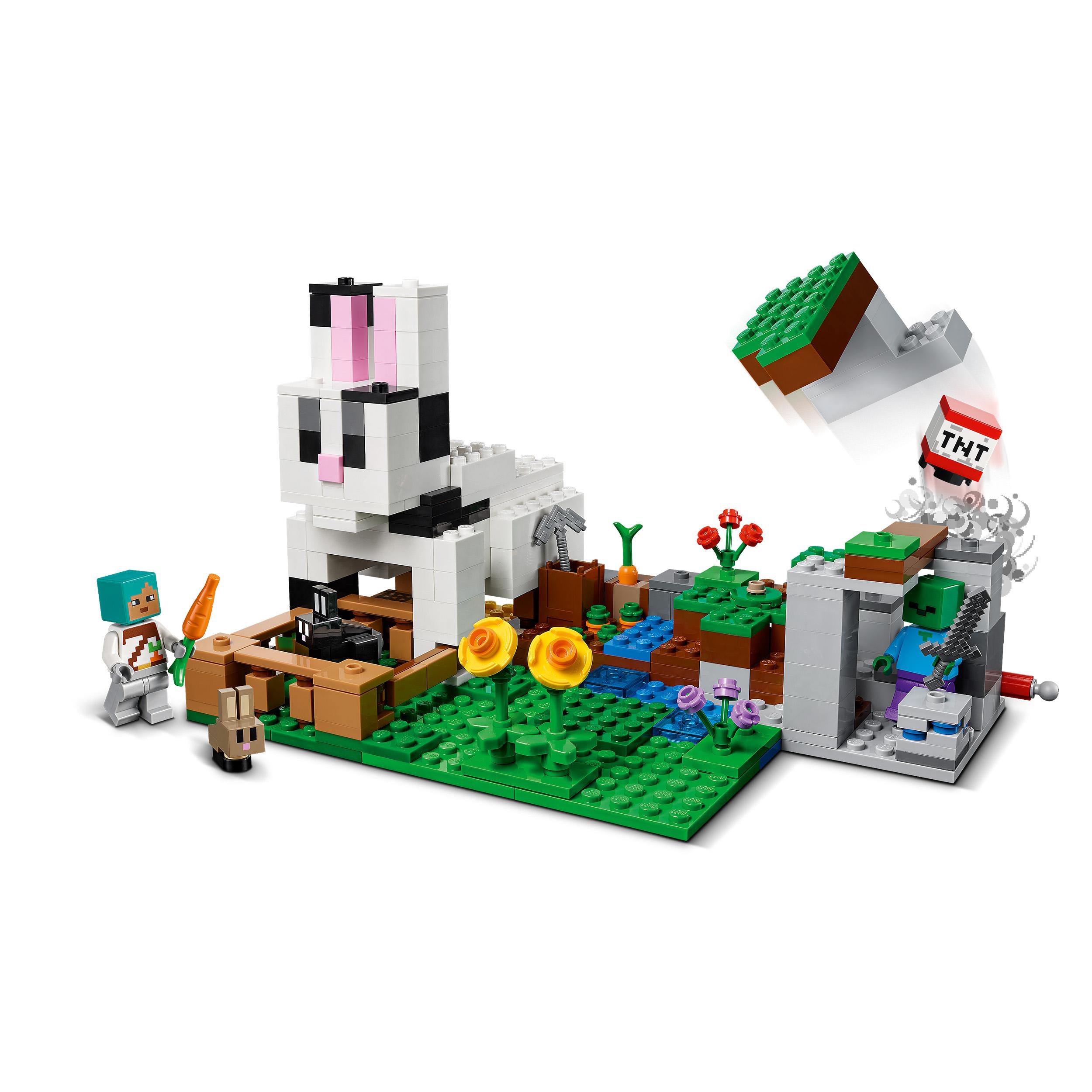 LEGO Minecraft Il Ranch del Coniglio, Giochi per Bambini e Bambine di 8 Anni con 21181, , large