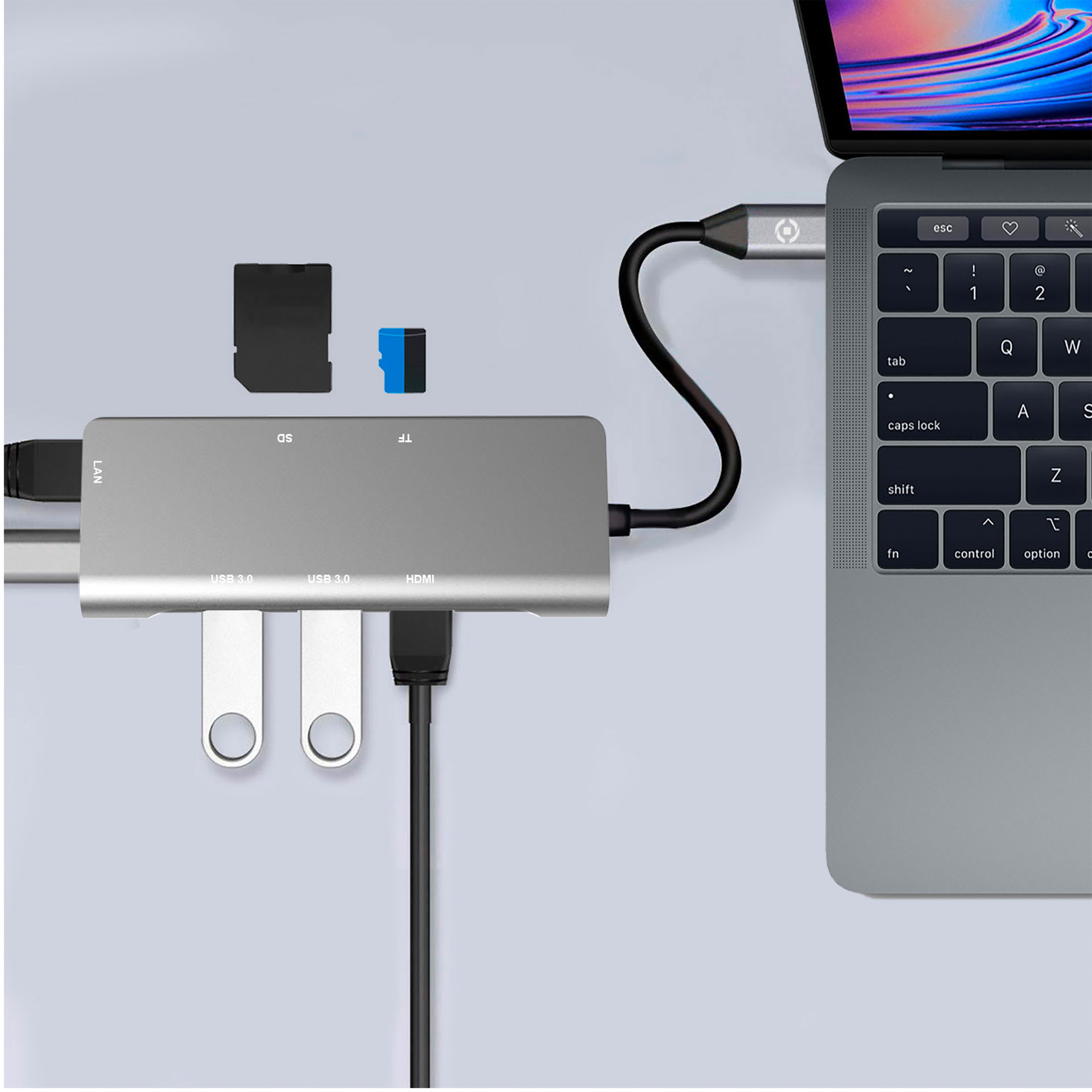 Adattatore USB-C multiporta, , large