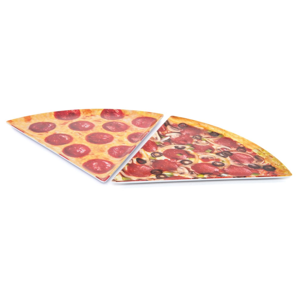 Piatto a forma di trancio di pizza, , large
