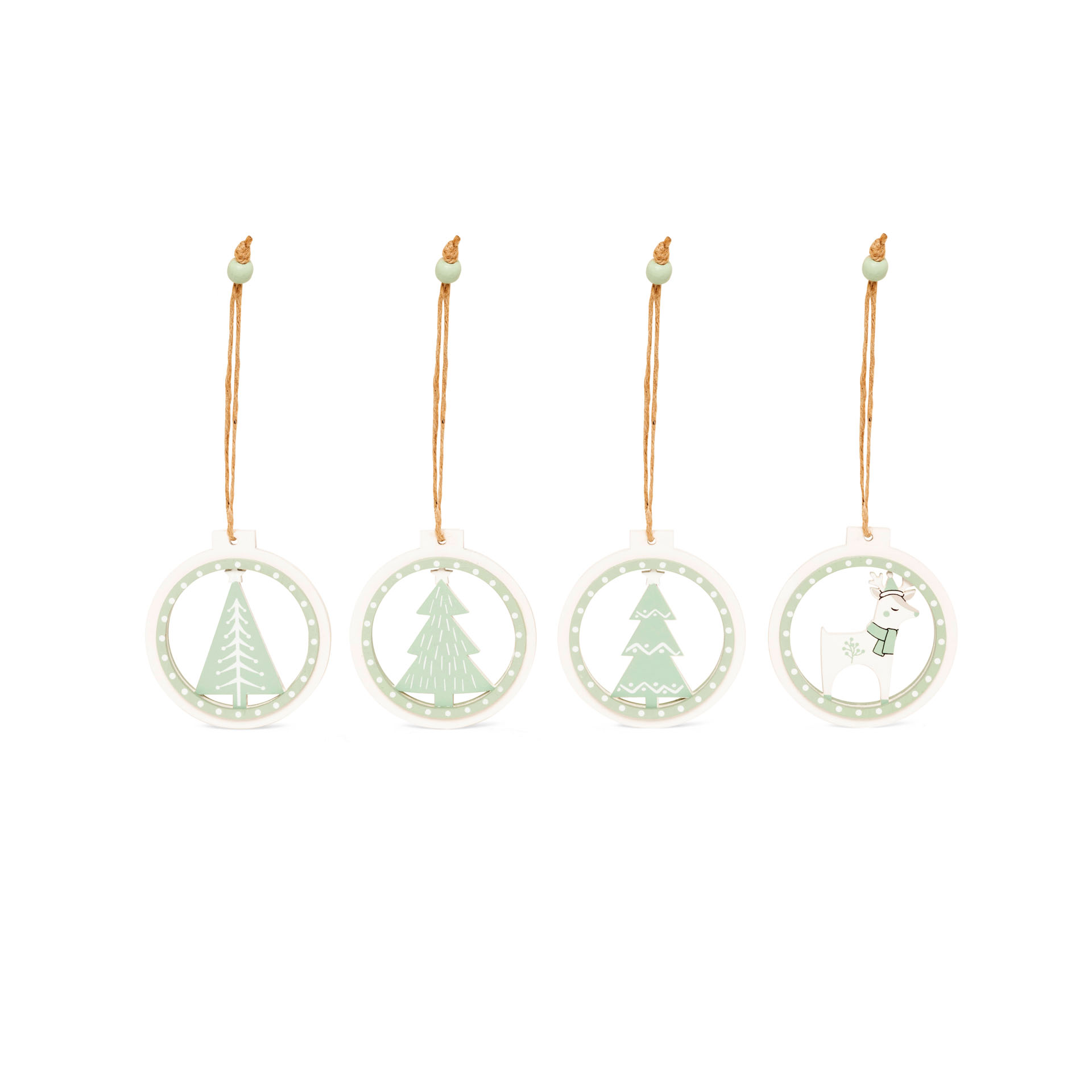 Decorazioni in legno - Set di 4 pz,, , large
