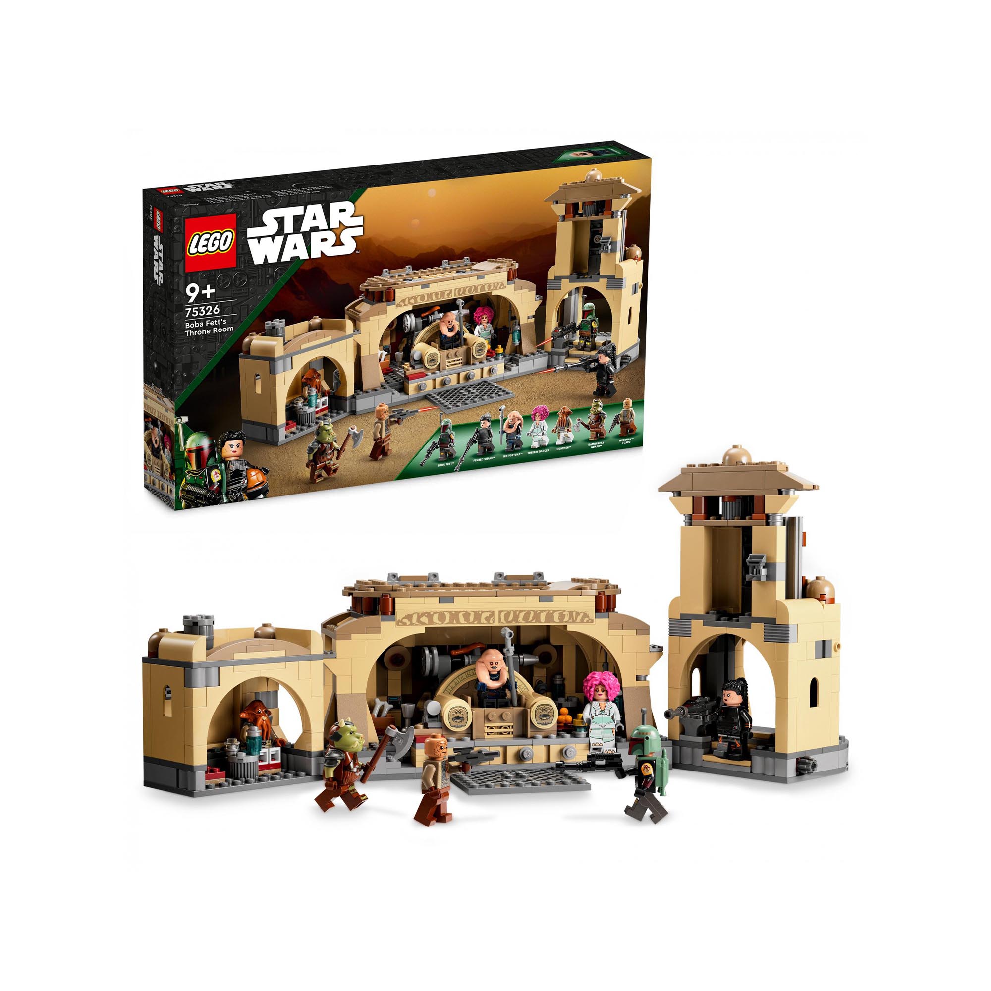 LEGO 75326 Star Wars La Sala del Trono di Boba Fett, Palazzo di Jabba con 7 Mini 75326, , large