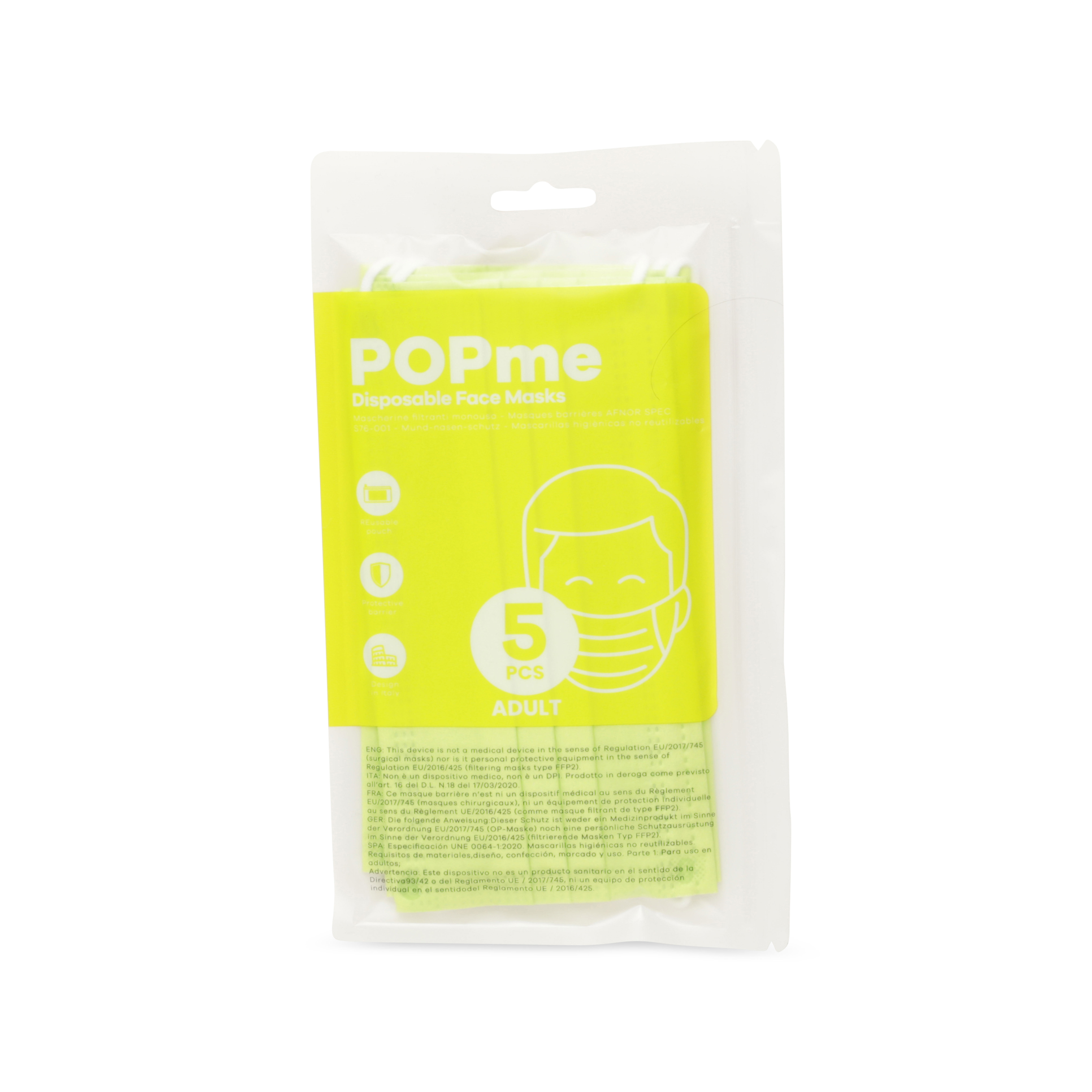 Mascherine Facciali Monouso Per Adulti Set Da 5 Pz, , large
