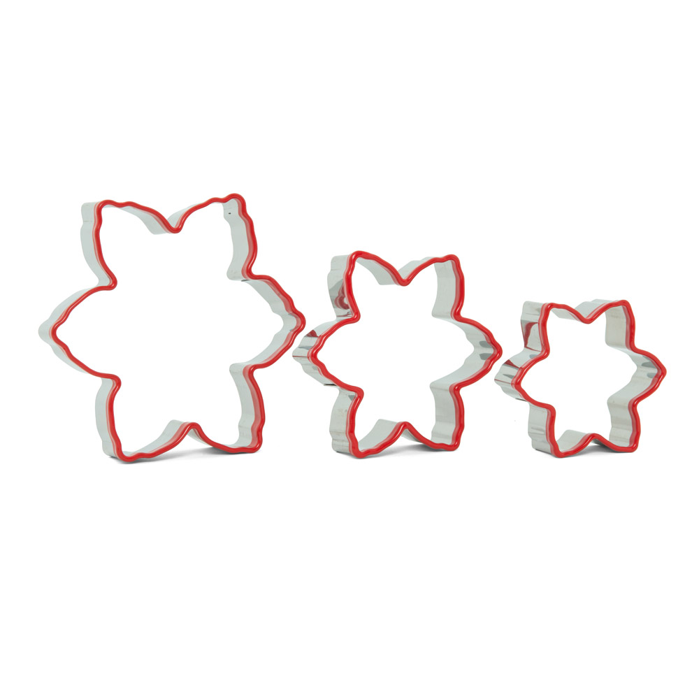 Stampi natalizi per biscotti a forma di stella di Natale, set di 3 pz, , large