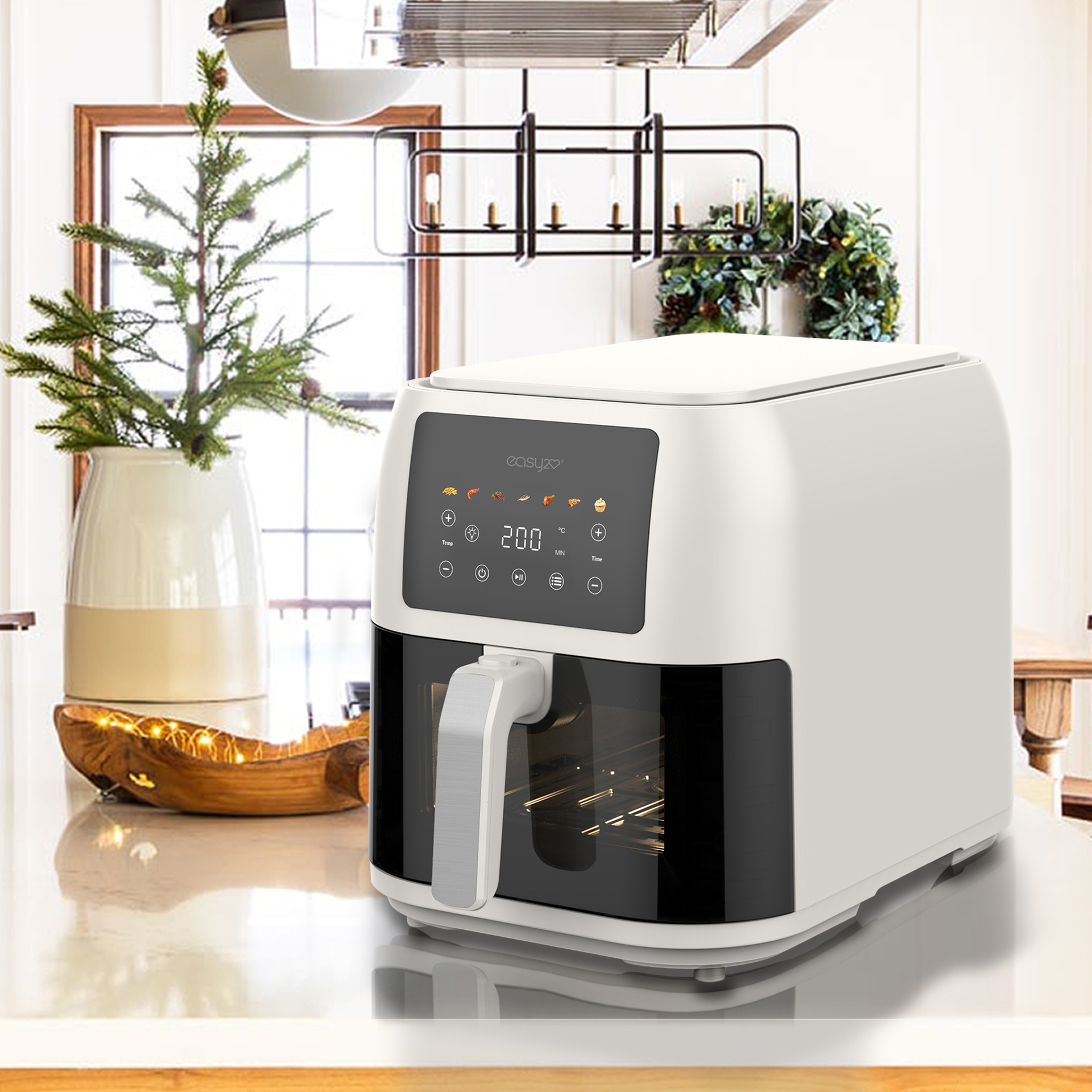 Friggitrice Ad Aria Digitale 8 Lt Con Finestra - Colore Bianco, , large