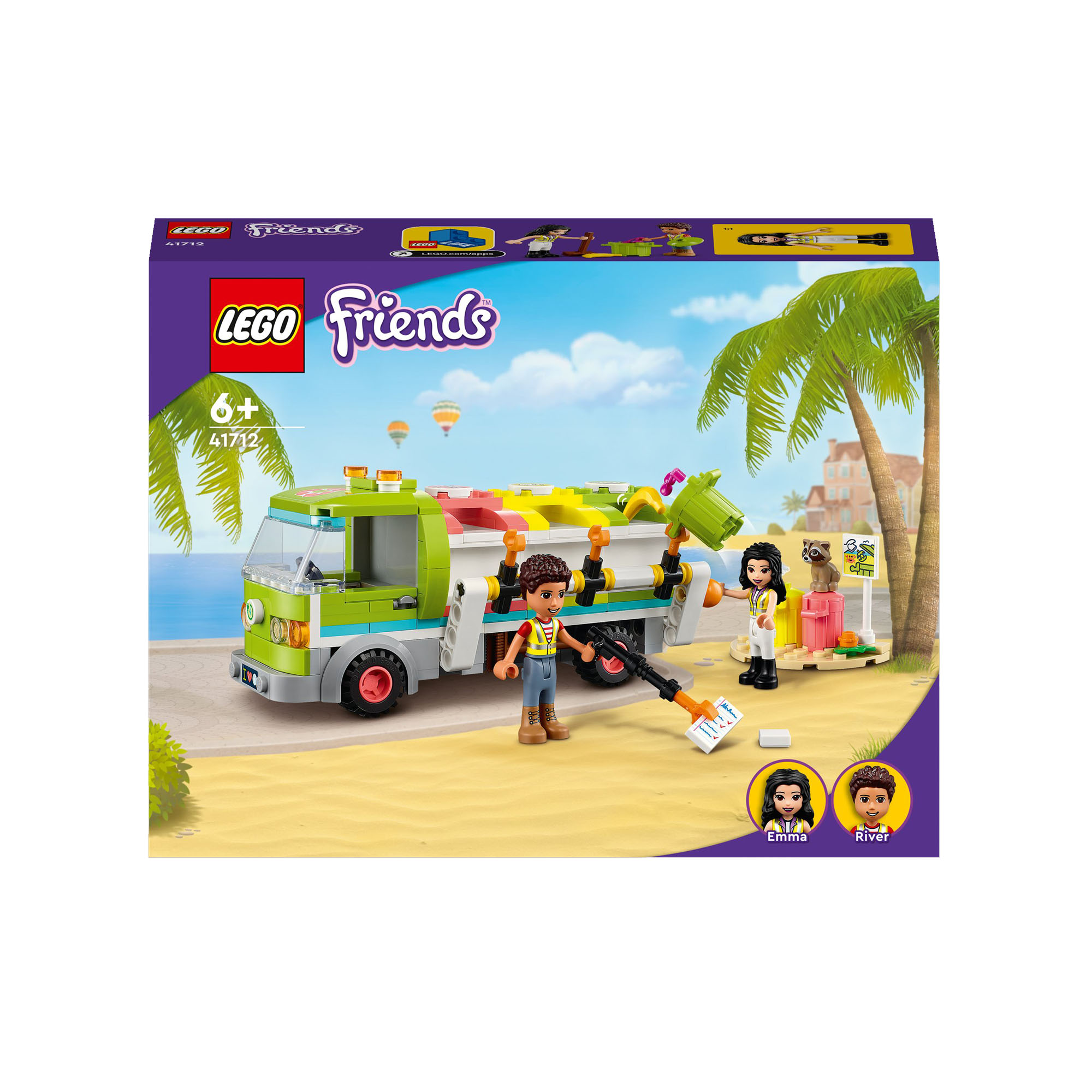 LEGO Friends Camion Riciclaggio Rifiuti, con Mini Bambolina Emma, Set Costruzion 41712, , large