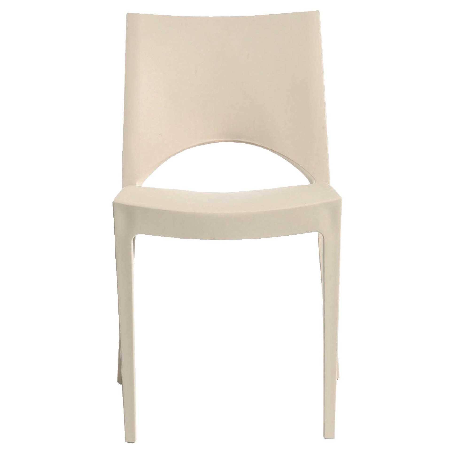 HOMEMANIA 2 Sedie Foggia Impilabile per Interno Esterno Beige in Polipropilene