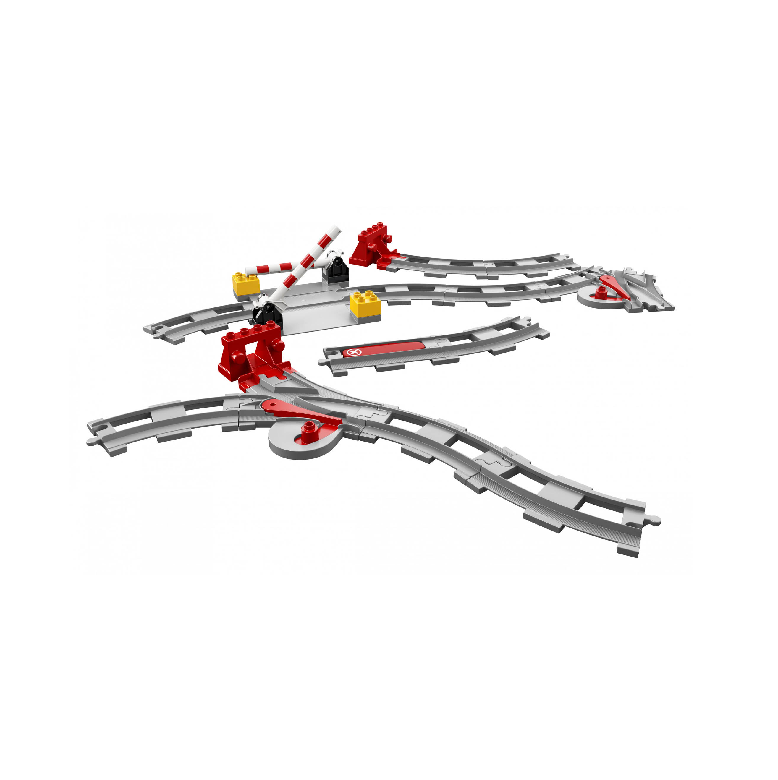 LEGO DUPLO Town Binari Ferroviari, Set di Costruzioni con Mattoncino Rosso d'Az 10882, , large