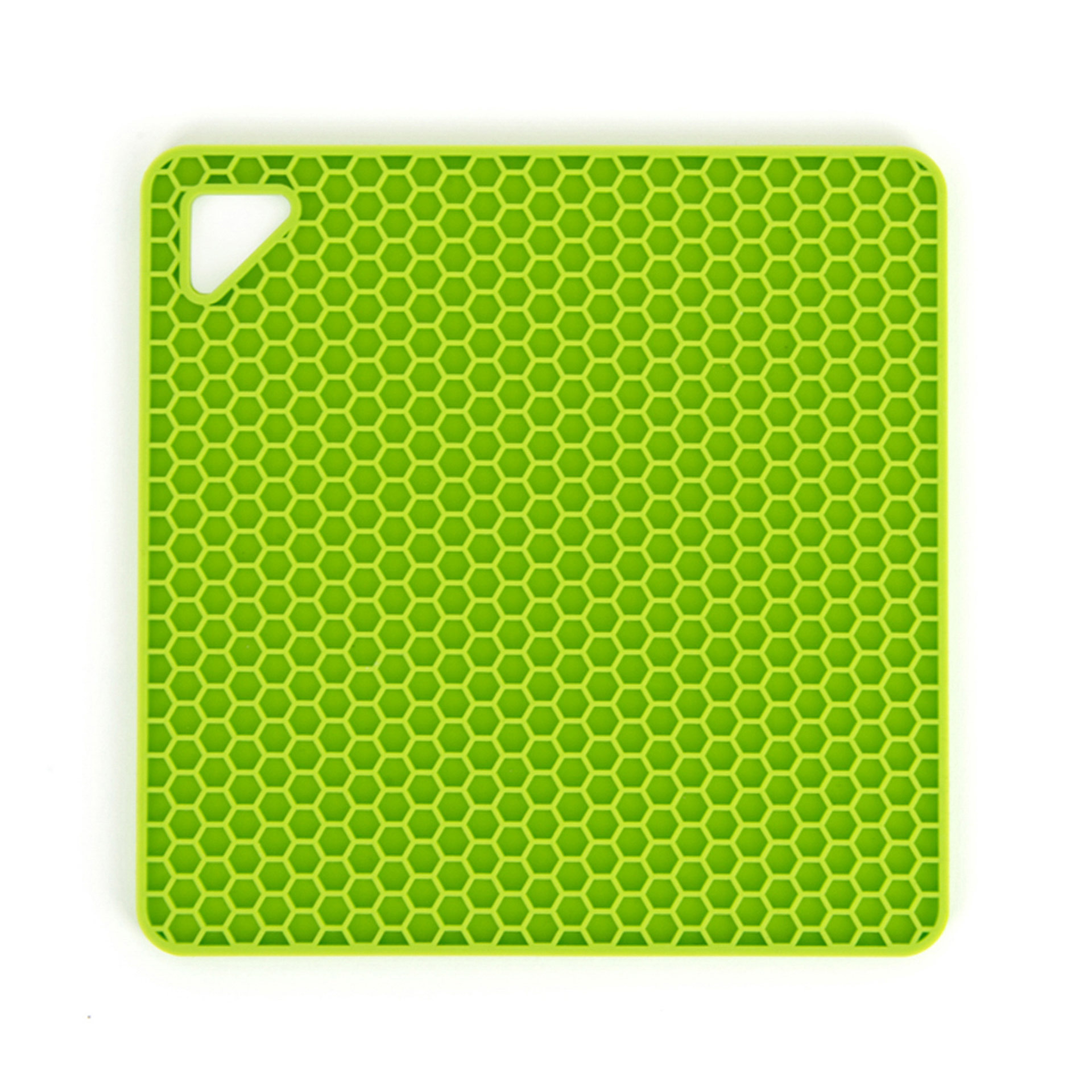 Sottopentola presina in silicone verde, , large