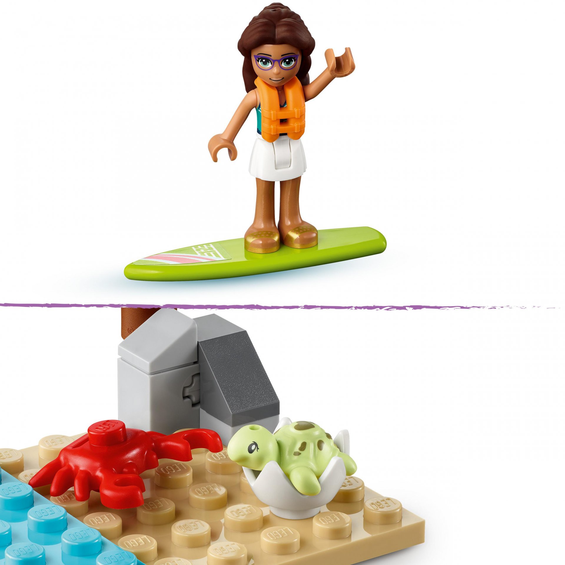 LEGO Friends Veicolo di Protezione delle Tartarughe, Animali Marini Giocattolo p 41697, , large