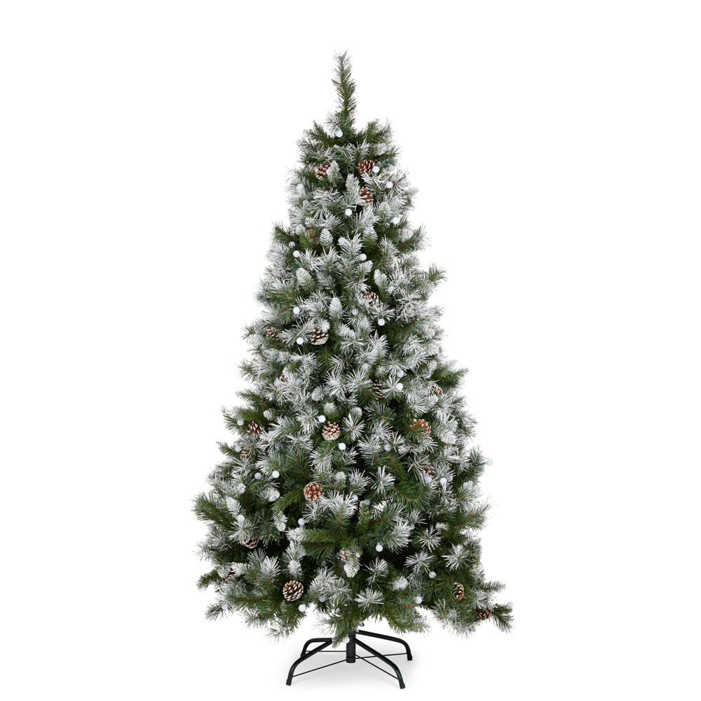 Mini albero di Natale effetto gelo con led incluso 41x60cm