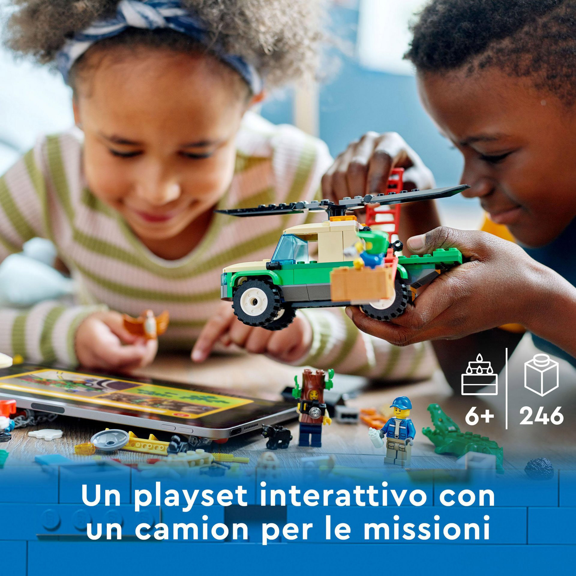 LEGO City Missioni di Salvataggio Animale, Set di Costruzioni con Avventura Digi 60353, , large