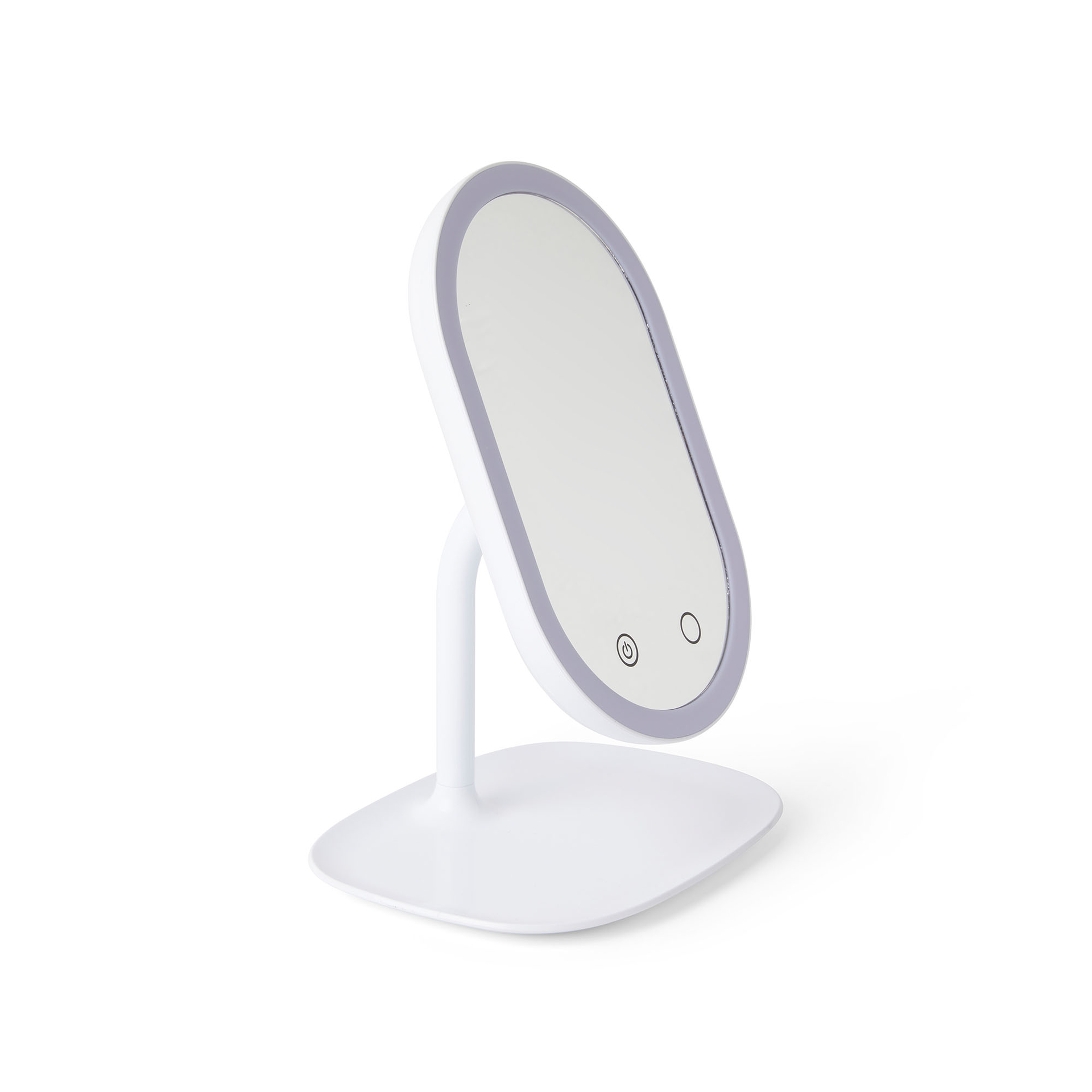 Specchio luminoso rotante 2 in 1 con ingrandimento, , large