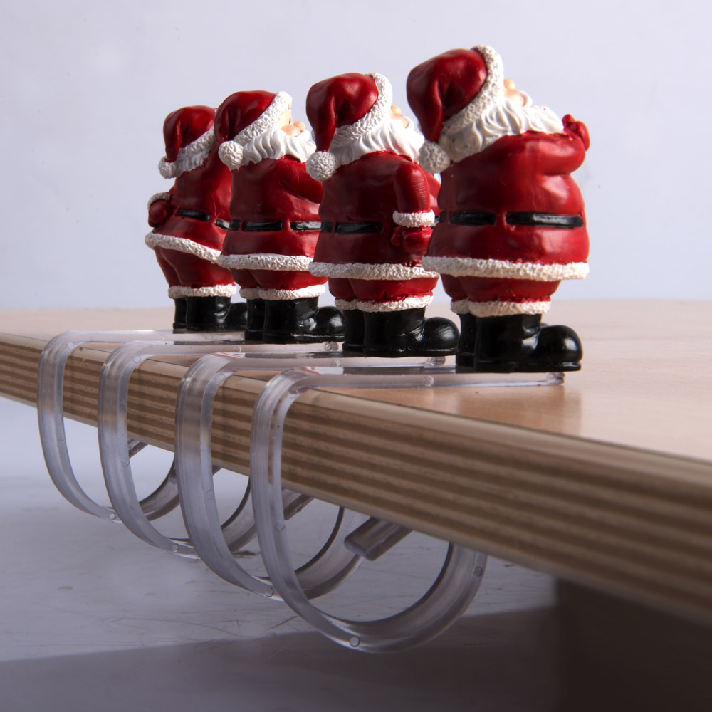 Set 4 fermatovaglia a forma di Babbo Natale, , large