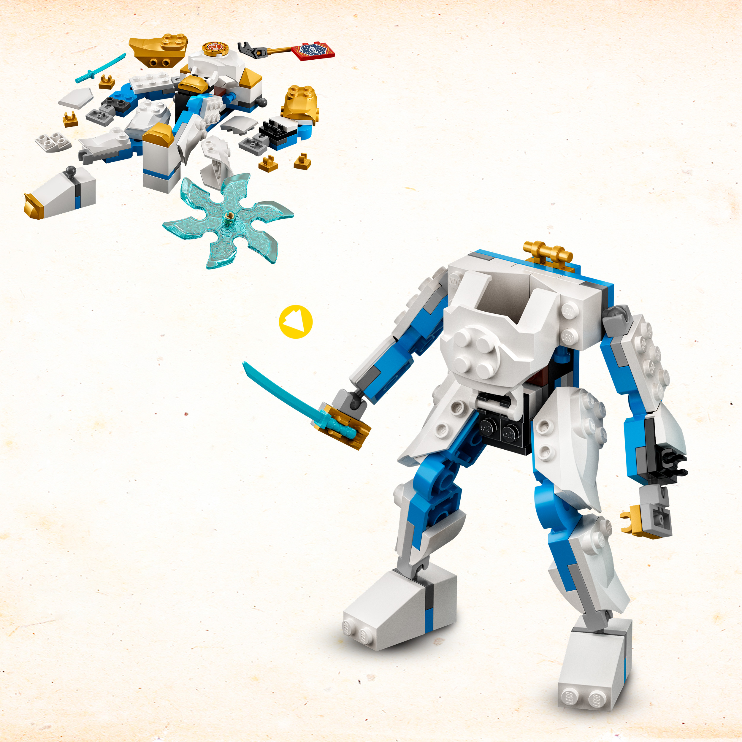 LEGO NINJAGO Mech Potenziato di Zane - EVOLUTION, Set per Bambini di 6 Anni con 71761, , large