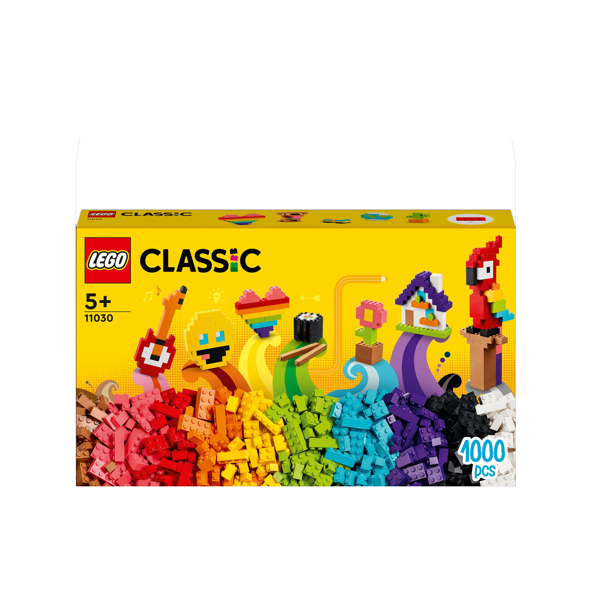 LEGO 11030 Classic Tanti Tanti Mattoncini, Set di Costruzioni con Emoji Sorriden 11030, , large