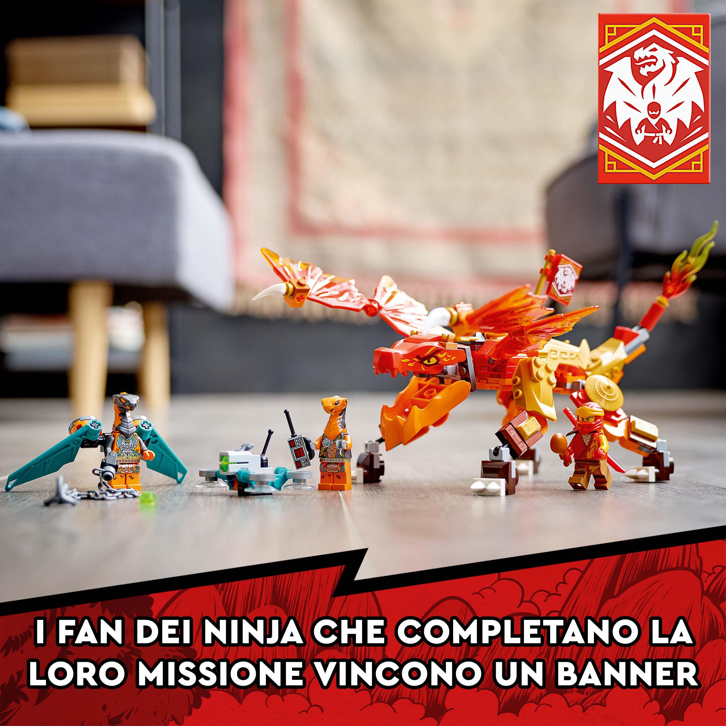 LEGO NINJAGO Dragone del Fuoco di Kai - EVOLUTION, Set per Bambini di 6 Anni con 71762, , large