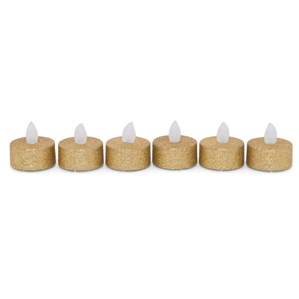 6 Tealight con luce a led tremolante, , large