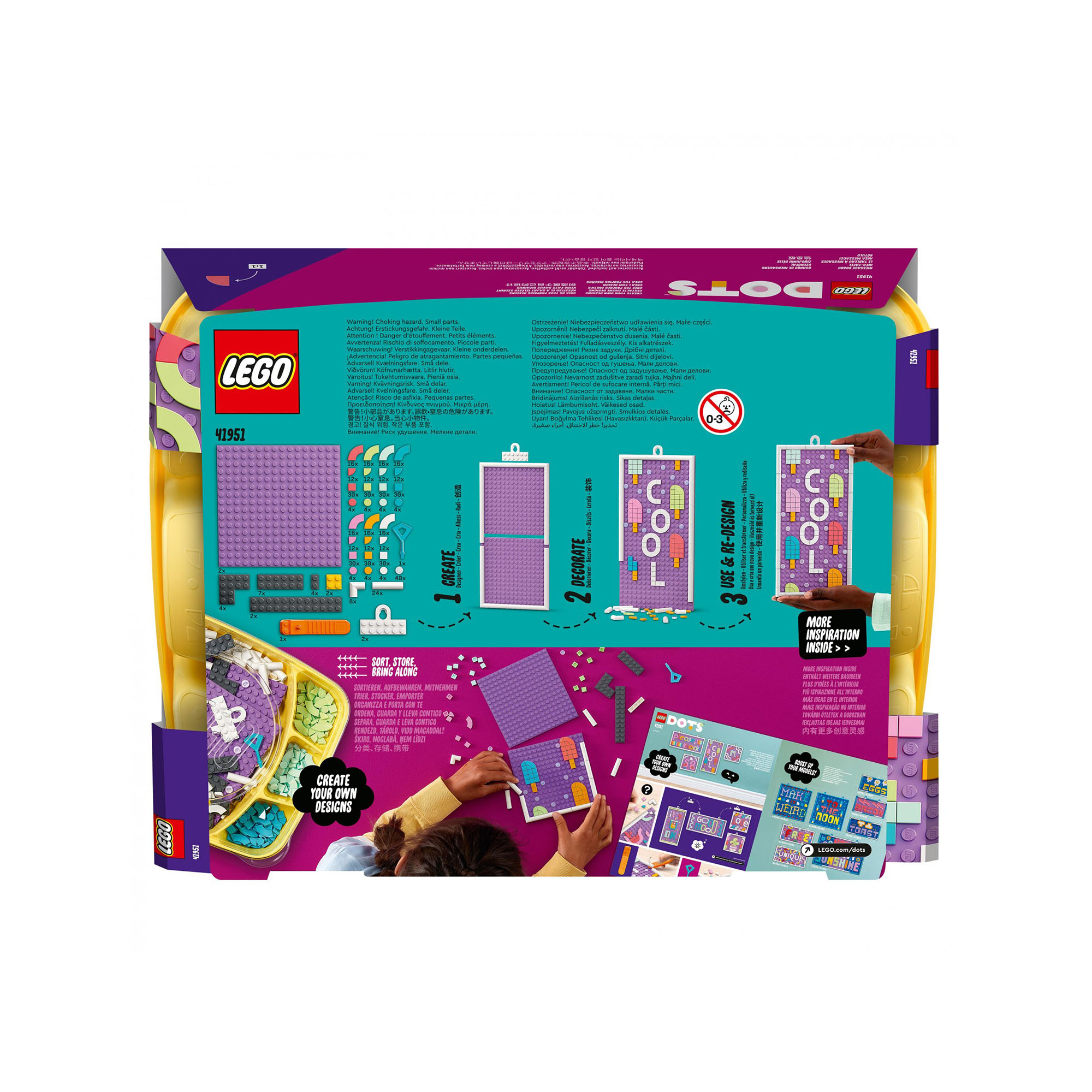 LEGO DOTS Bacheca Messaggi, Lavagna Personalizzabile per Bambini, Accessori per  41951, , large