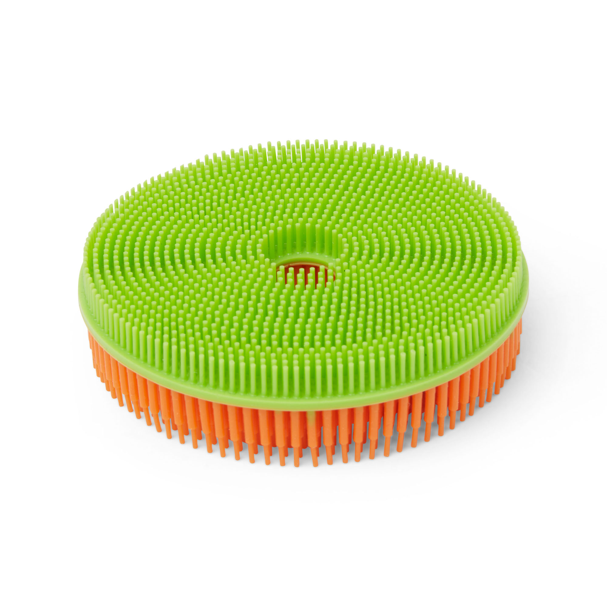 Spugna multiuso in silicone bicolor, arancio/verde, large